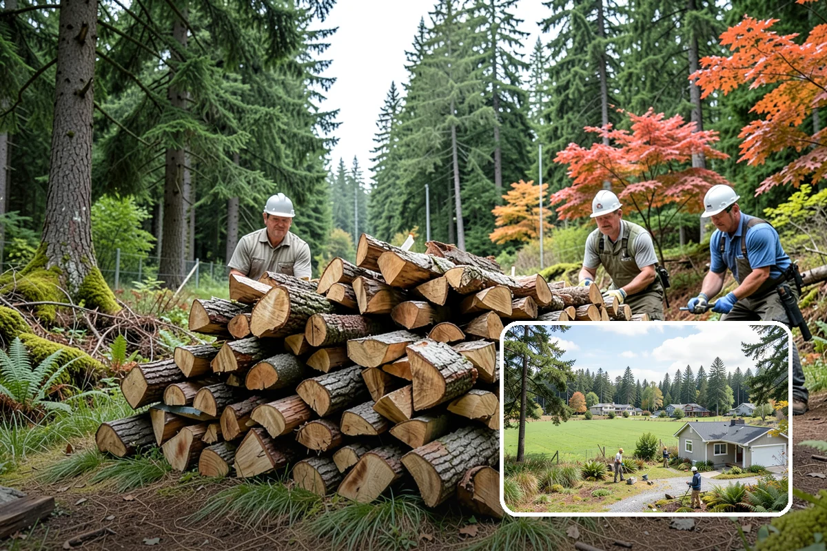 Outdoor Stacking in Lyman, WA - Neat rows that dry far faster than a loose pile