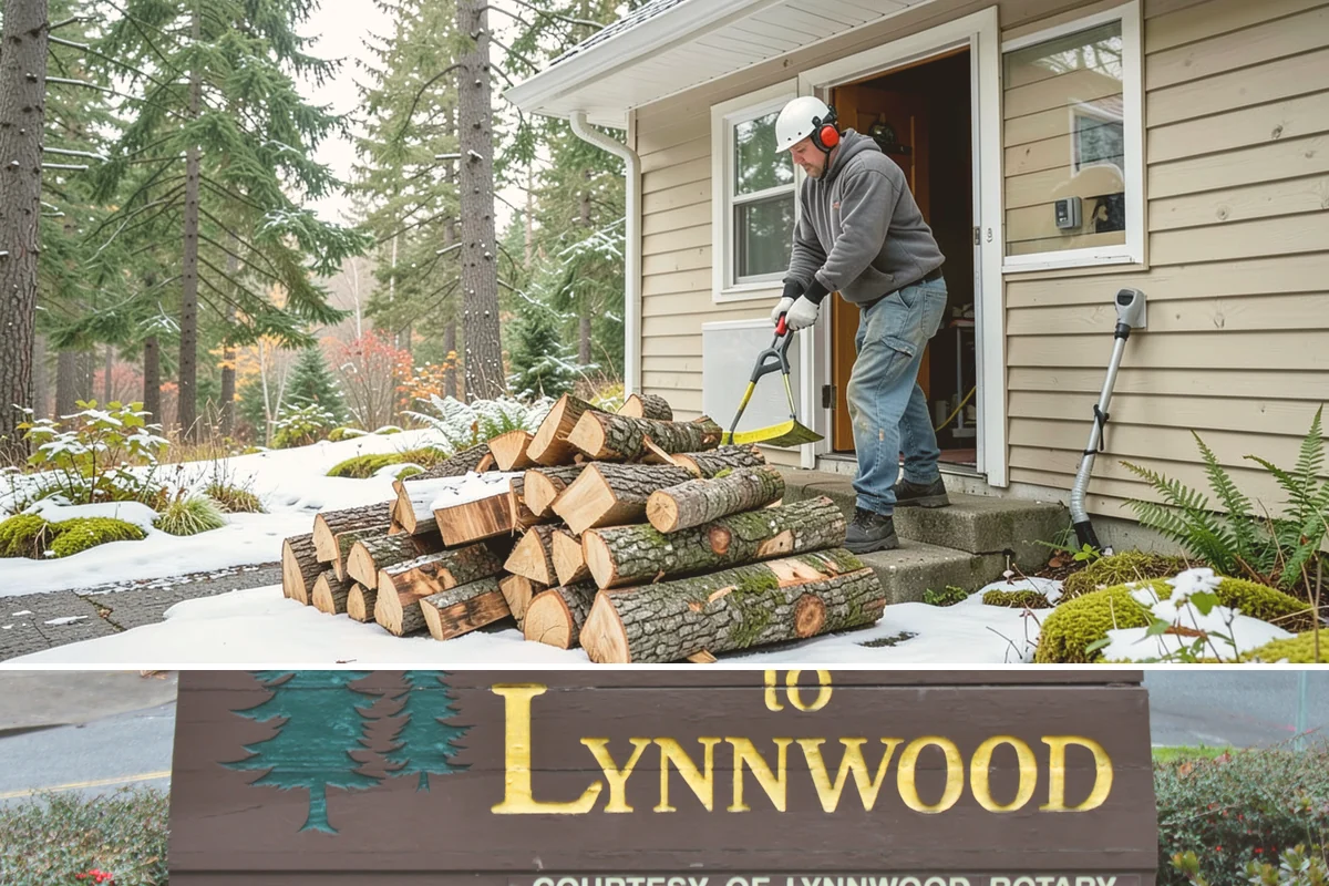 Outdoor Stacking in Lynnwood, Snohomish County, WA - Have wood stacked outdoors in late summer or early fall to season before the wet season.