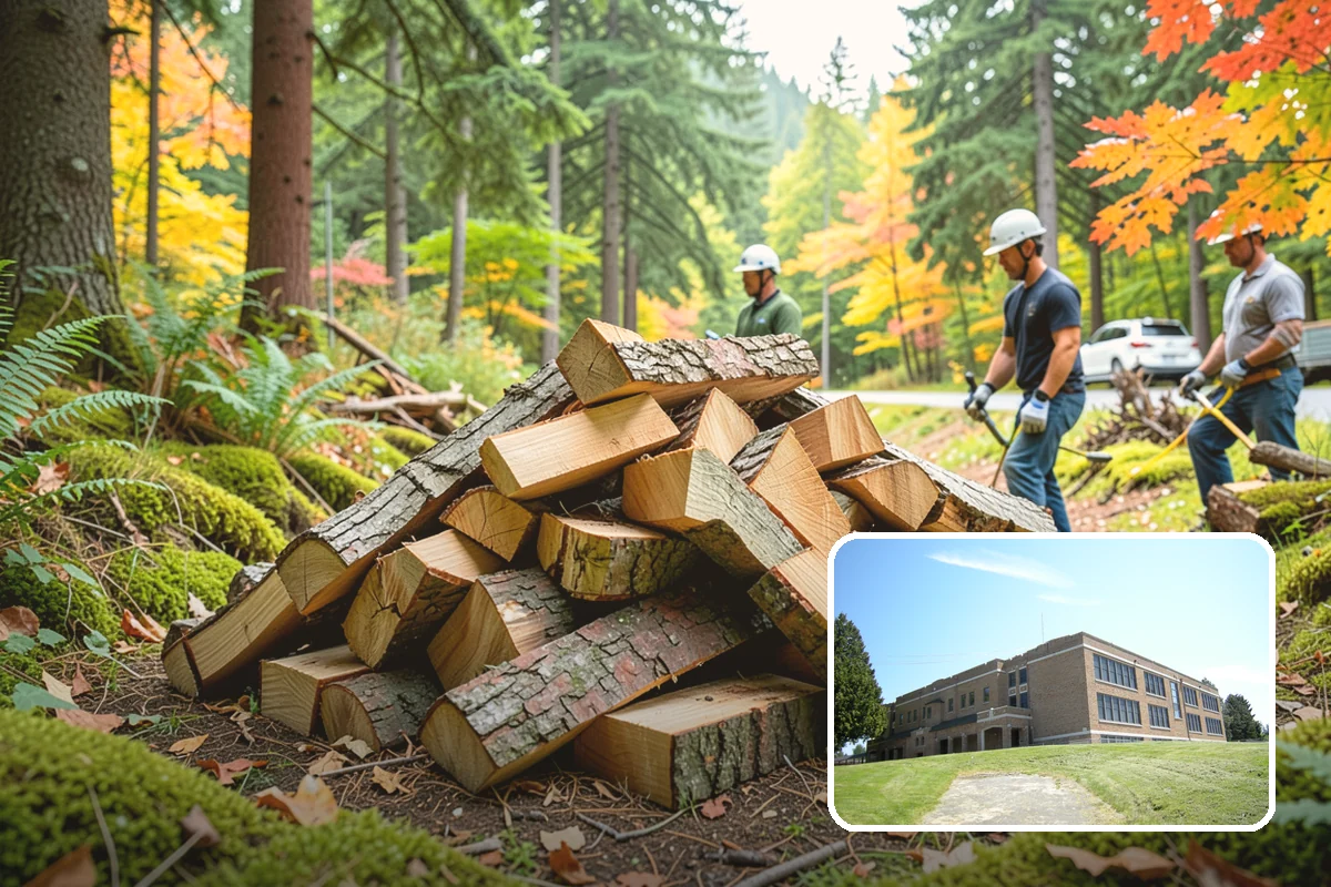 Outdoor Stacking in Maple Valley, King County, WA - Neat rows that dry far faster than a loose pile