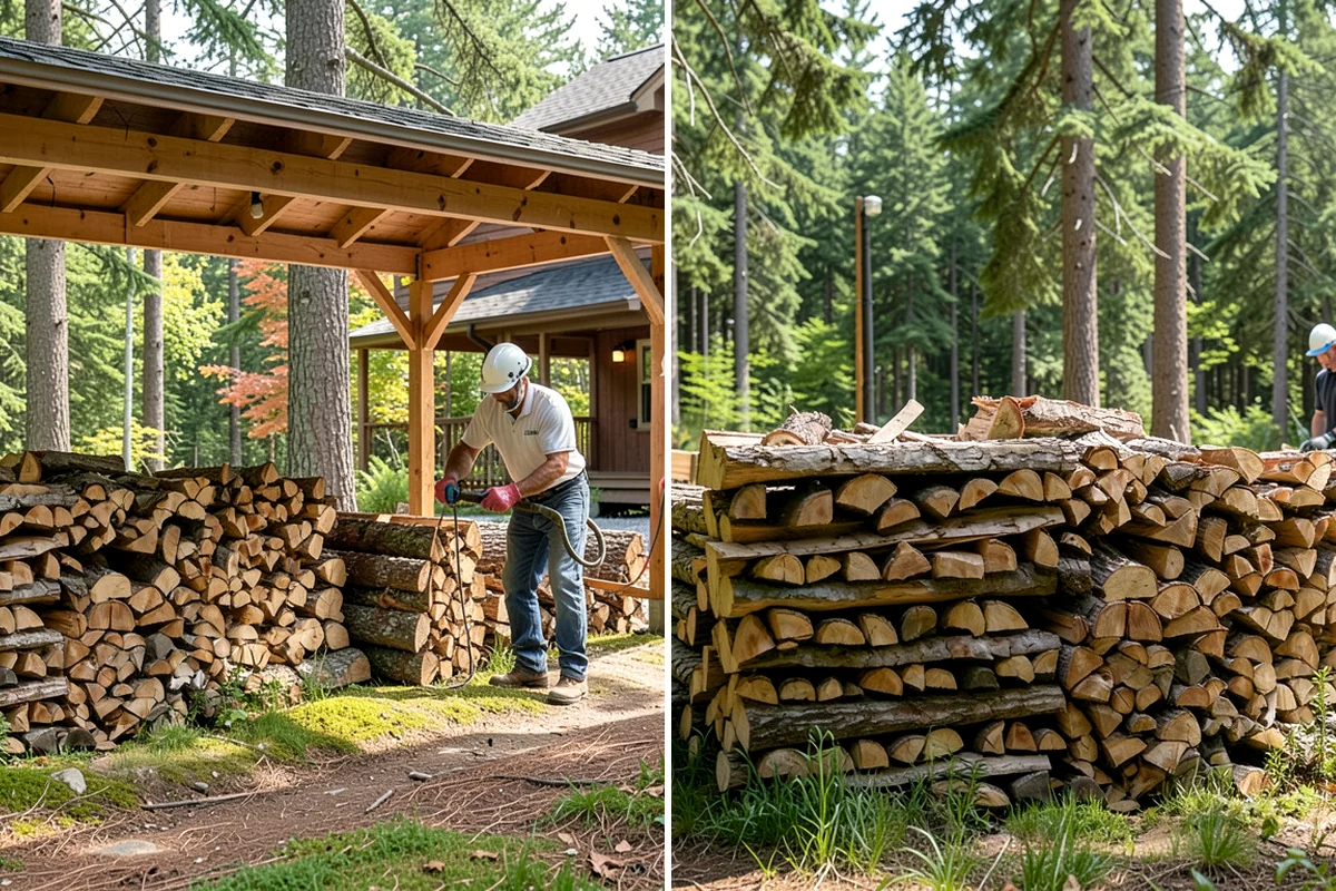 Outdoor Stacking in Maple Valley, King County, WA - Deliver the ordered volume to your chosen spot