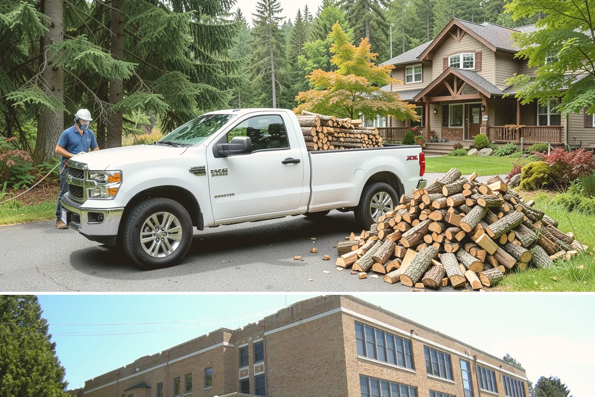 Outdoor Stacking in Maple Valley, King County, WA - Have wood stacked outdoors in late summer or early fall to season before the wet season.