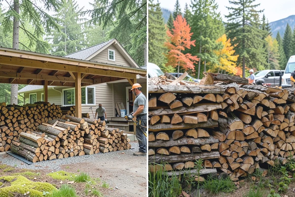 Outdoor Stacking in Marysville, Snohomish County, WA - Deliver the ordered volume to your chosen spot