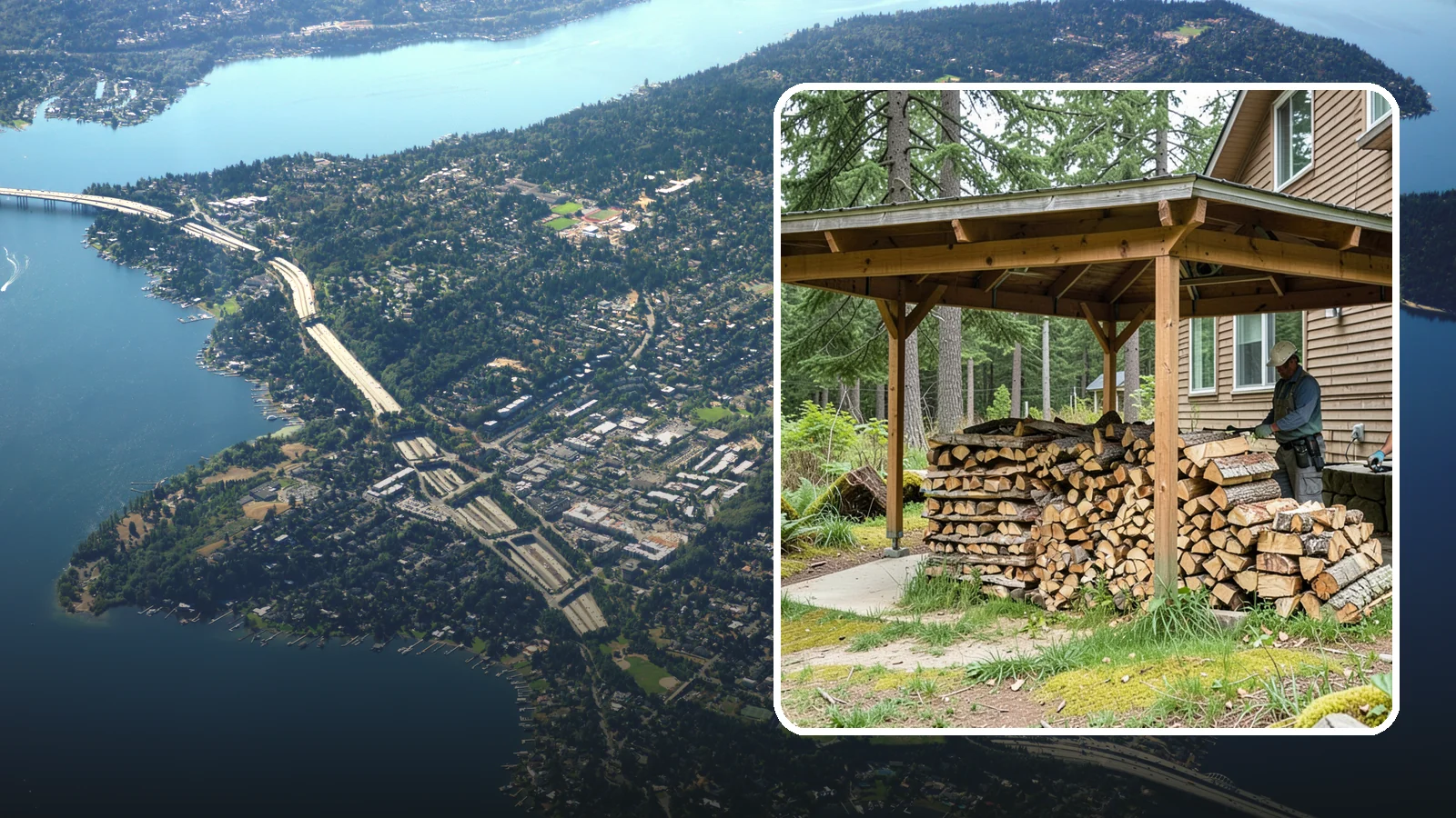 Outdoor Stacking in Mercer Island, King County, WA - We stack your delivered firewood outdoors in stable, well-ventilated rows built to season fast and stand up to PNW weather.