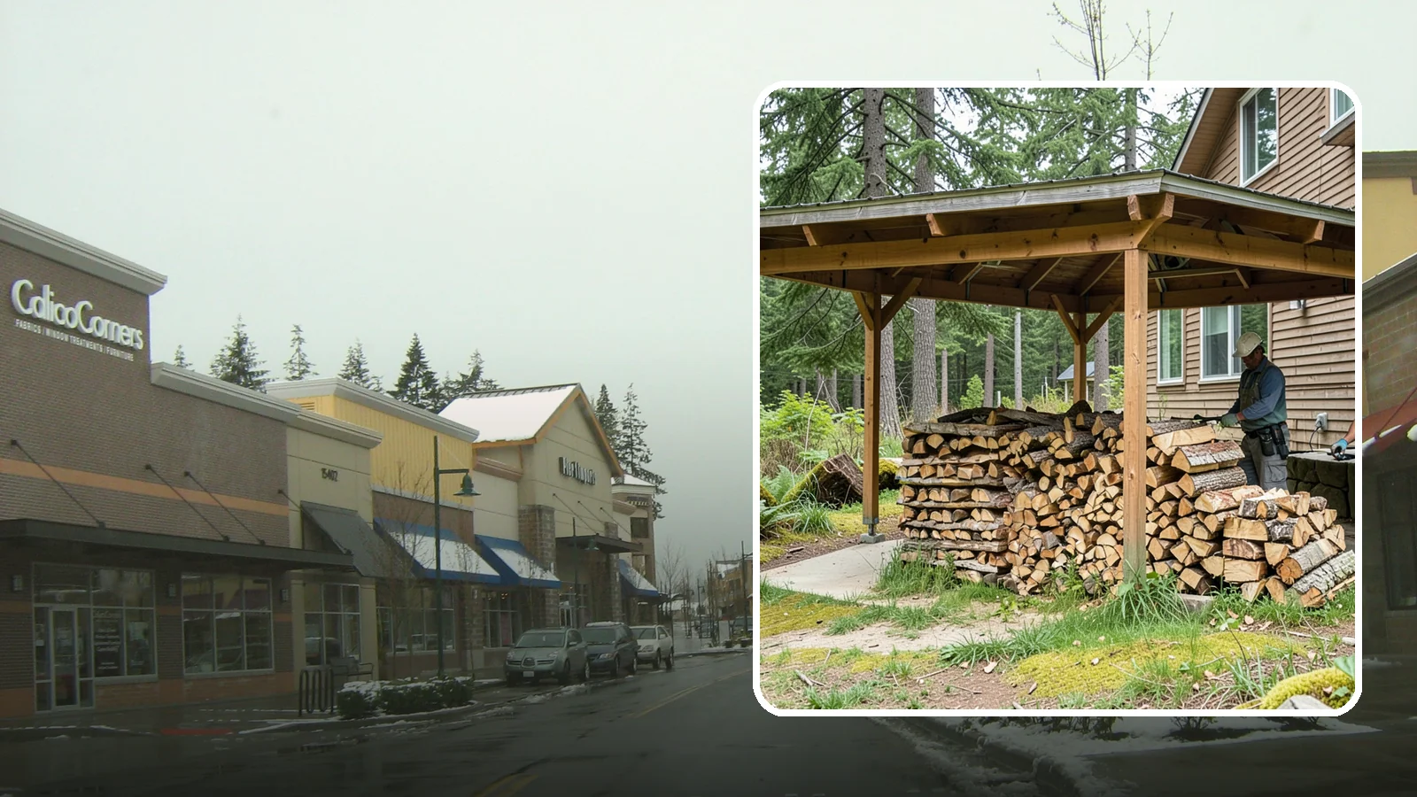 Outdoor Stacking in Mill Creek, Snohomish County, WA - We stack your delivered firewood outdoors in stable, well-ventilated rows built to season fast and stand up to PNW weather.