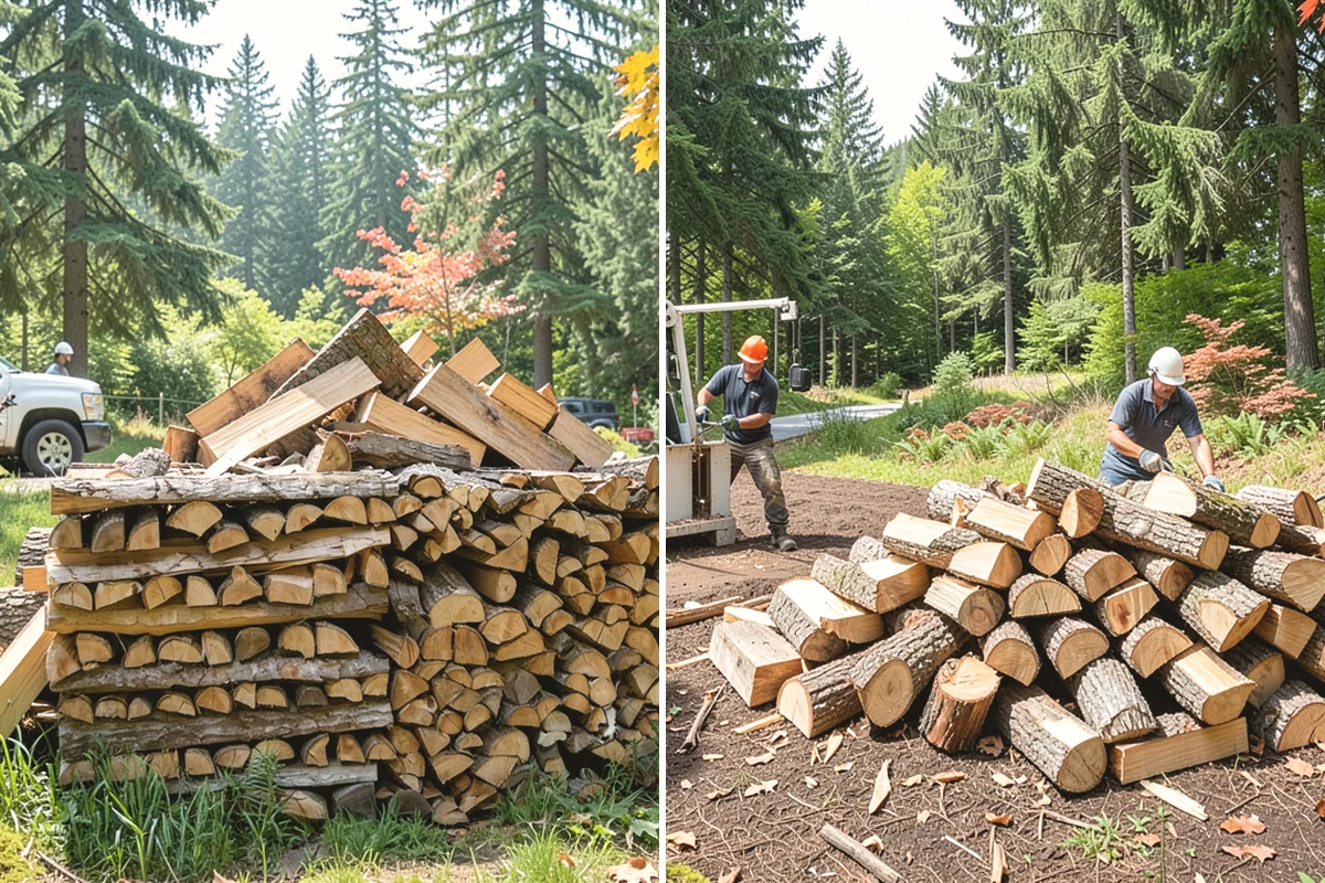 Outdoor Stacking in Mill Creek, Snohomish County, WA - Deliver the ordered volume to your chosen spot