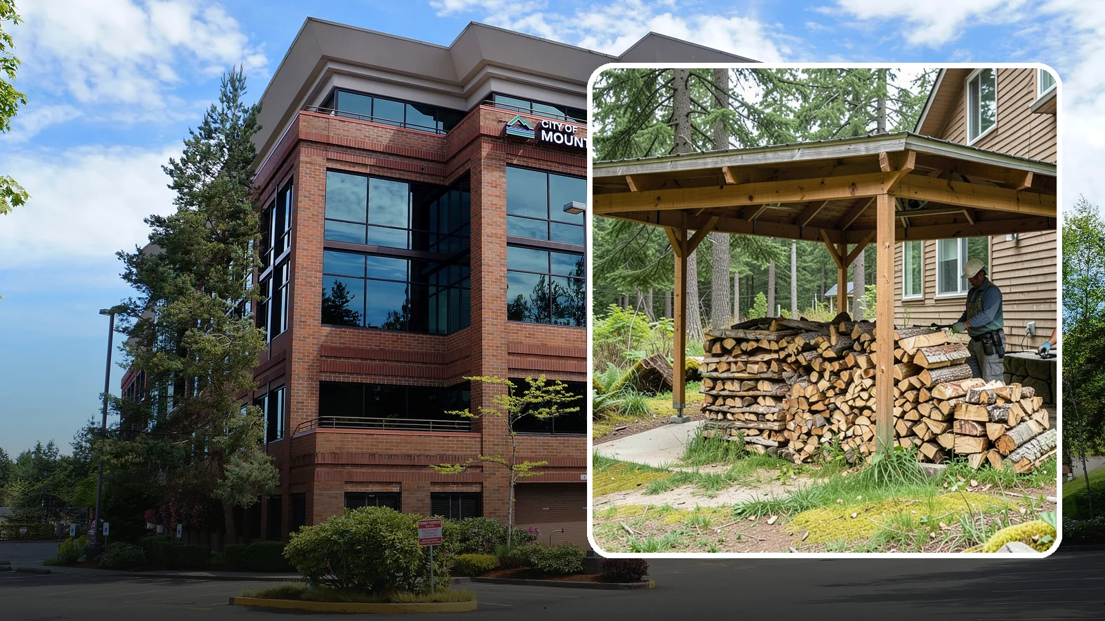 Outdoor Stacking in Mountlake Terrace, Snohomish County, WA - We stack your delivered firewood outdoors in stable, well-ventilated rows built to season fast and stand up to PNW weather.