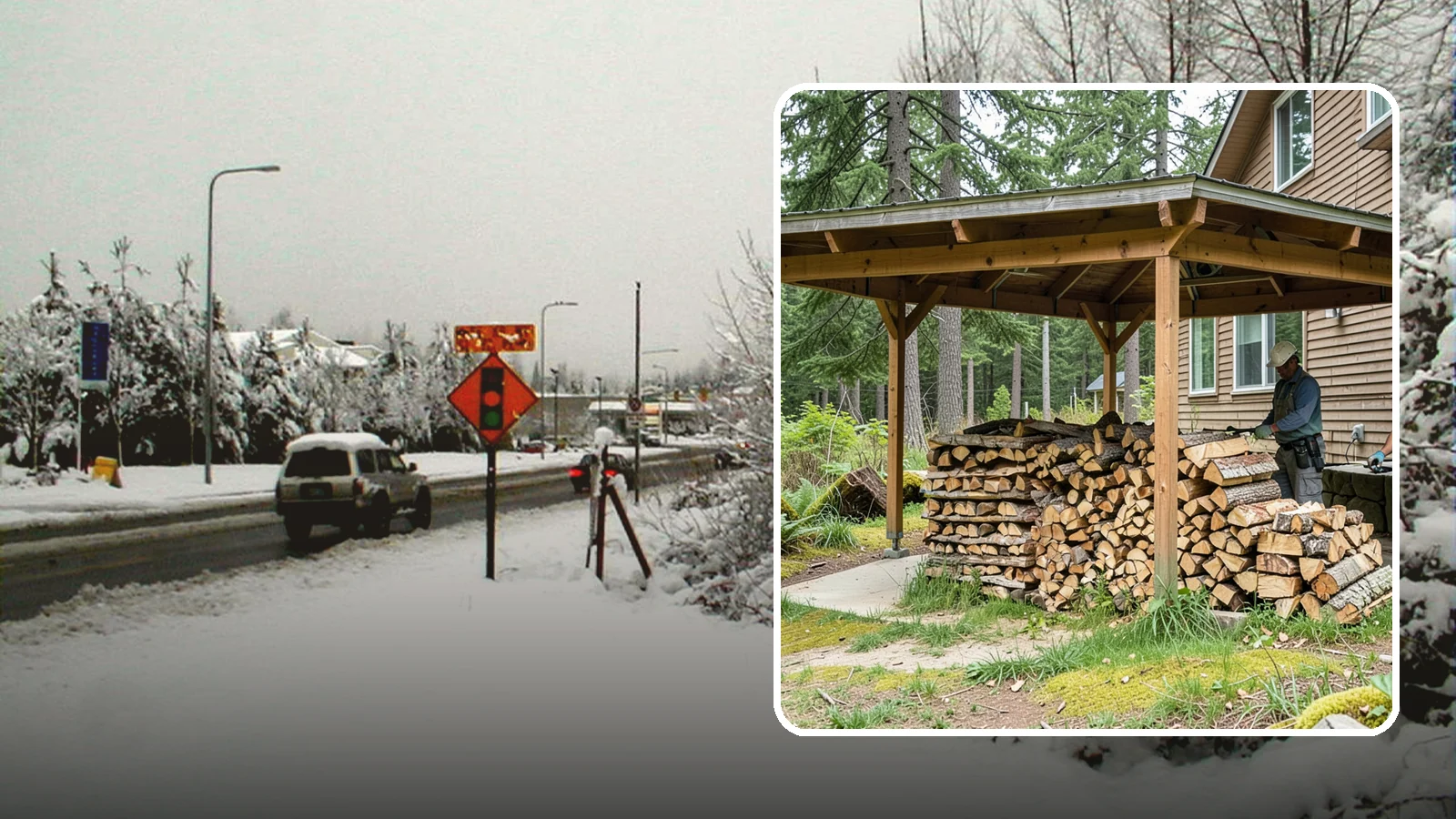 Outdoor Stacking in Newcastle, King County, WA - We stack your delivered firewood outdoors in stable, well-ventilated rows built to season fast and stand up to PNW weather.