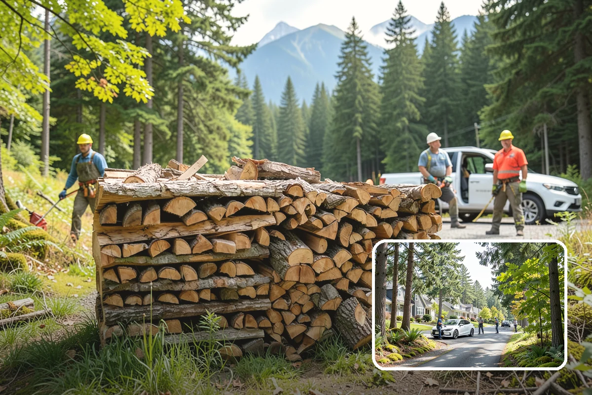 Outdoor Stacking in Normandy Park, King County, WA - Neat rows that dry far faster than a loose pile
