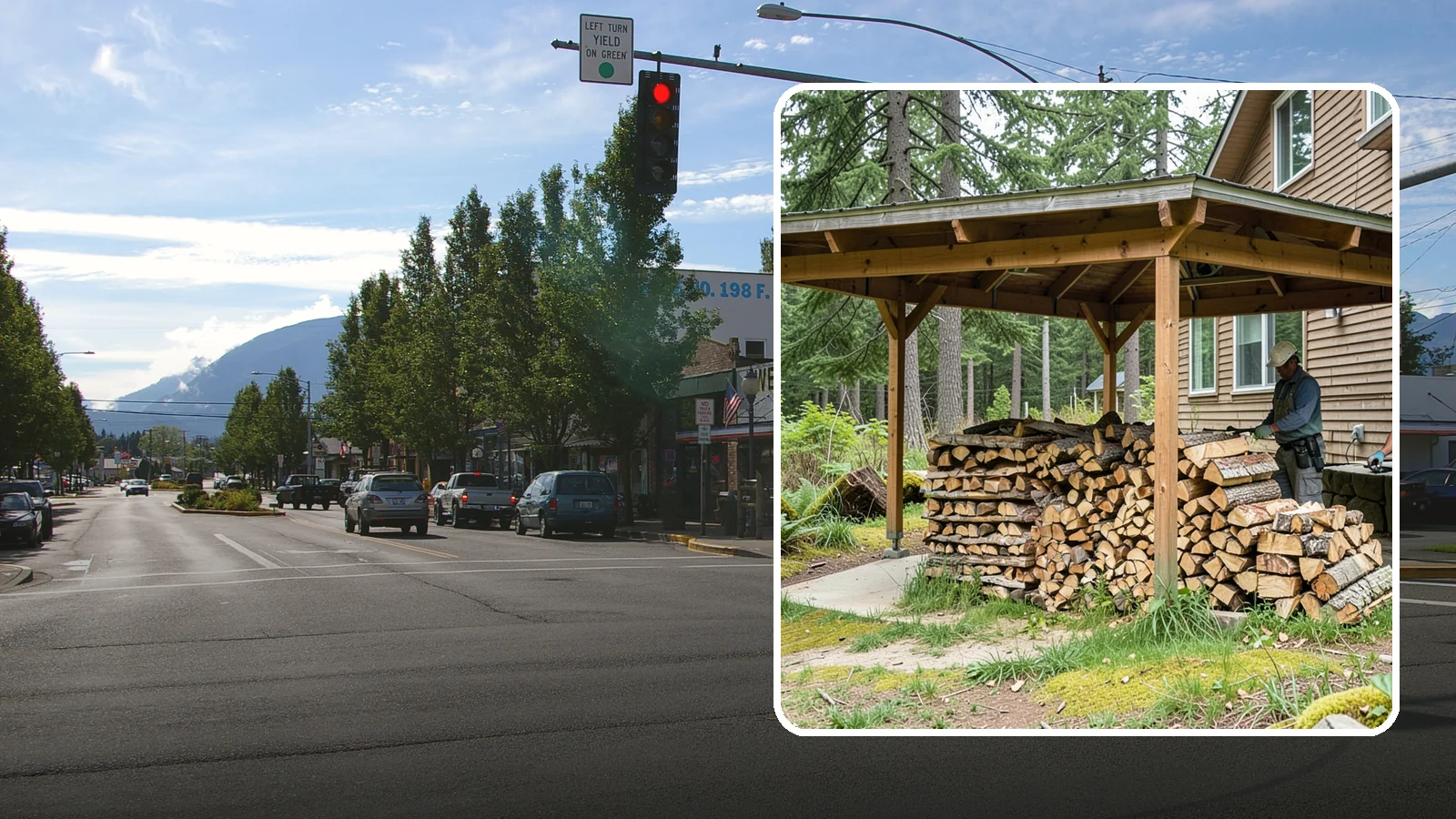 Outdoor Stacking in North Bend, King County, WA - We stack your delivered firewood outdoors in stable, well-ventilated rows built to season fast and stand up to PNW weather.