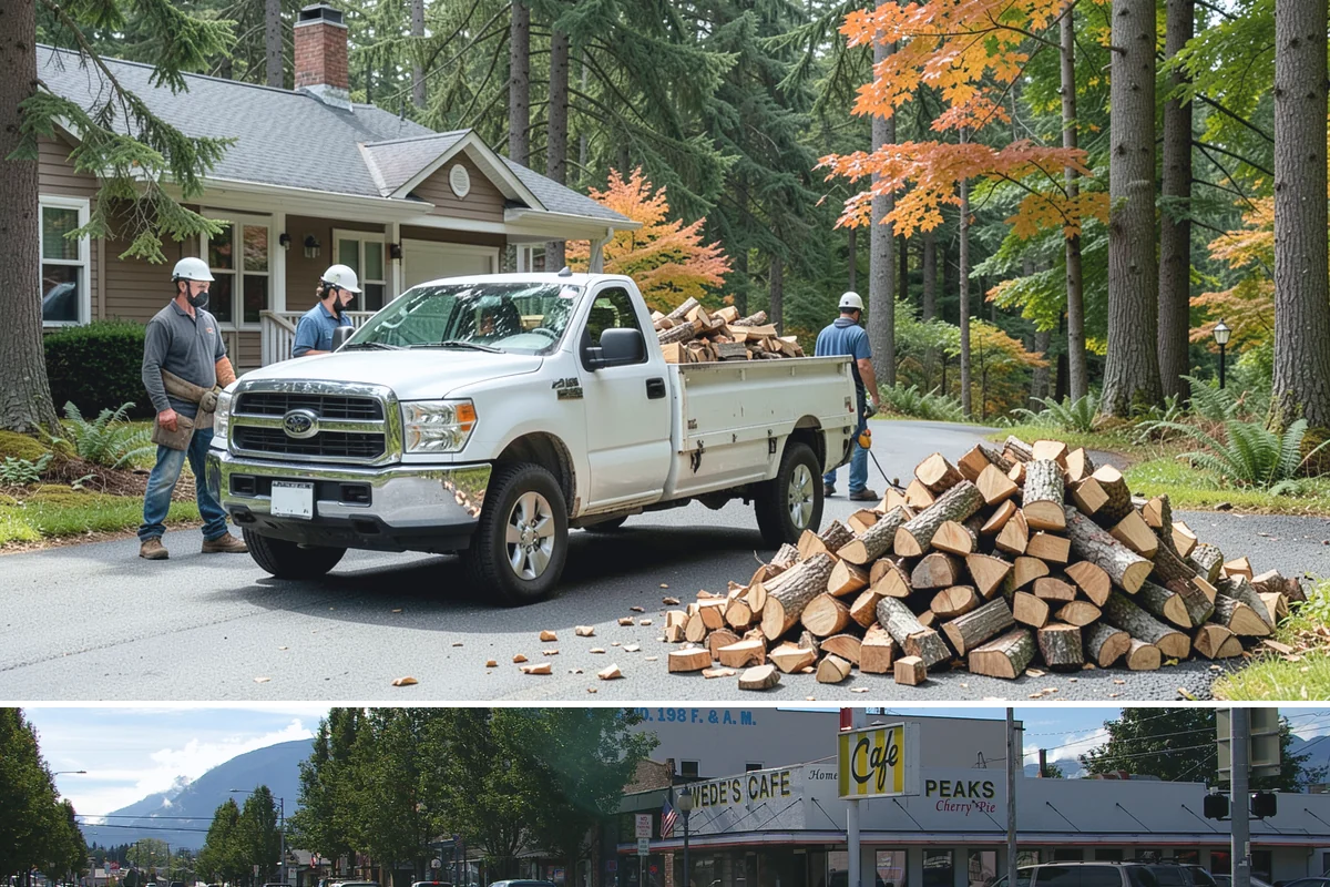 Outdoor Stacking in North Bend, King County, WA - Have wood stacked outdoors in late summer or early fall to season before the wet season.