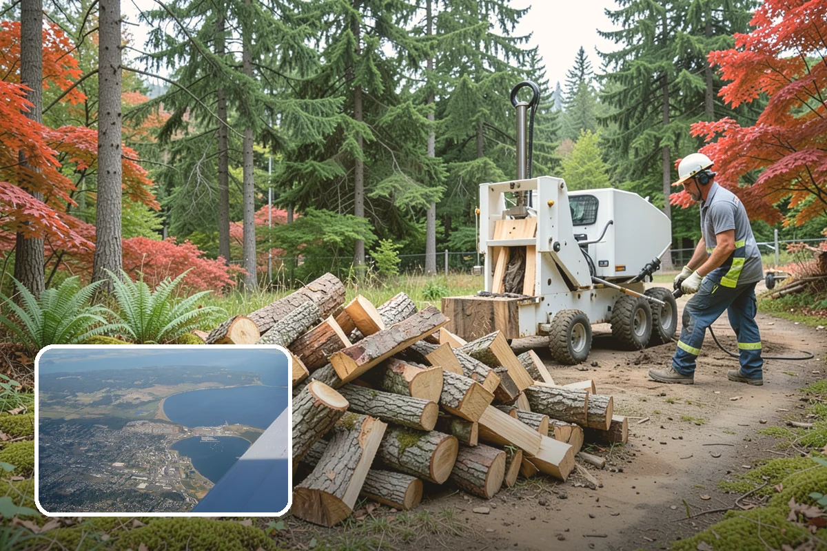 Outdoor Stacking in Oak Harbor, Island County, WA - Neat rows that dry far faster than a loose pile