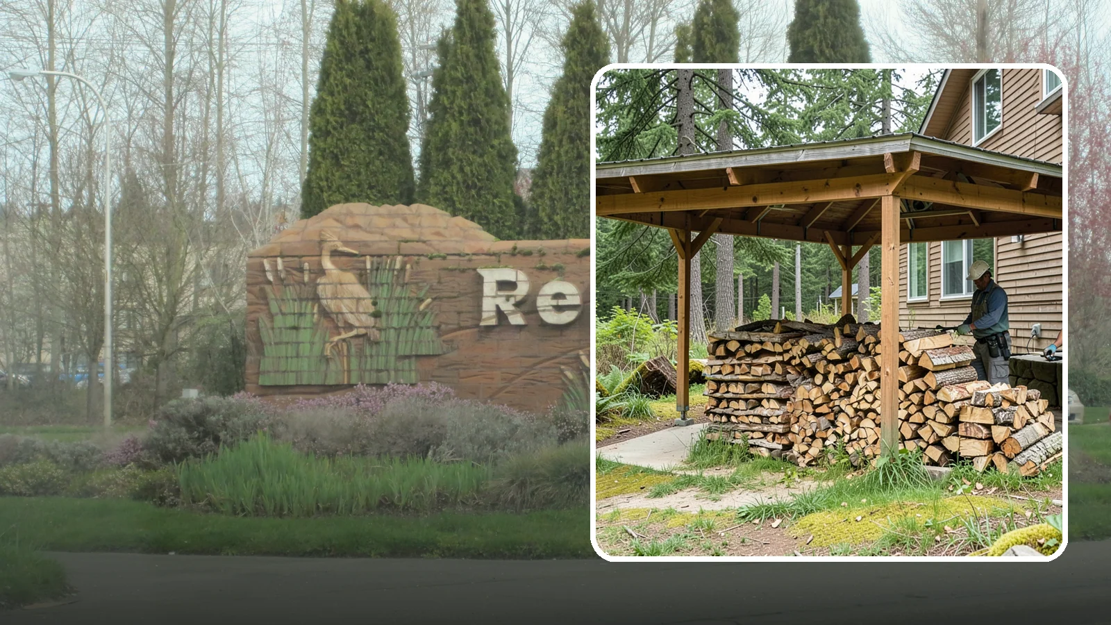 Outdoor Stacking in Renton, King County, WA - We stack your delivered firewood outdoors in stable, well-ventilated rows built to season fast and stand up to PNW weather.