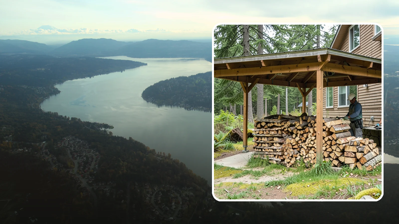 Outdoor Stacking in Sammamish, King County, WA - We stack your delivered firewood outdoors in stable, well-ventilated rows built to season fast and stand up to PNW weather.