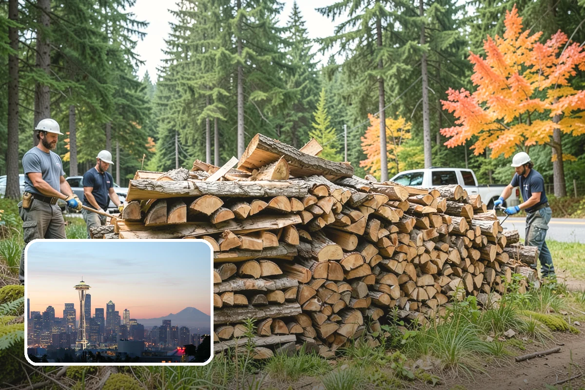 Outdoor Stacking in Seattle, King County, WA - Neat rows that dry far faster than a loose pile
