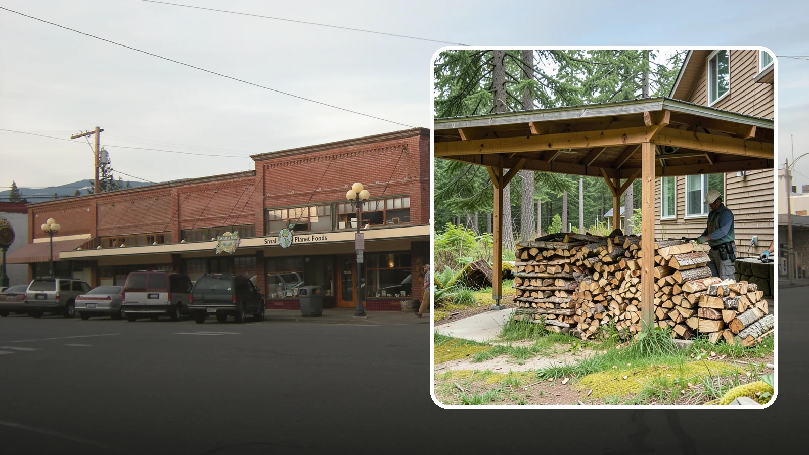 Outdoor Stacking in Sedro-Woolley, Skagit County, WA - We stack your delivered firewood outdoors in stable, well-ventilated rows built to season fast and stand up to PNW weather.