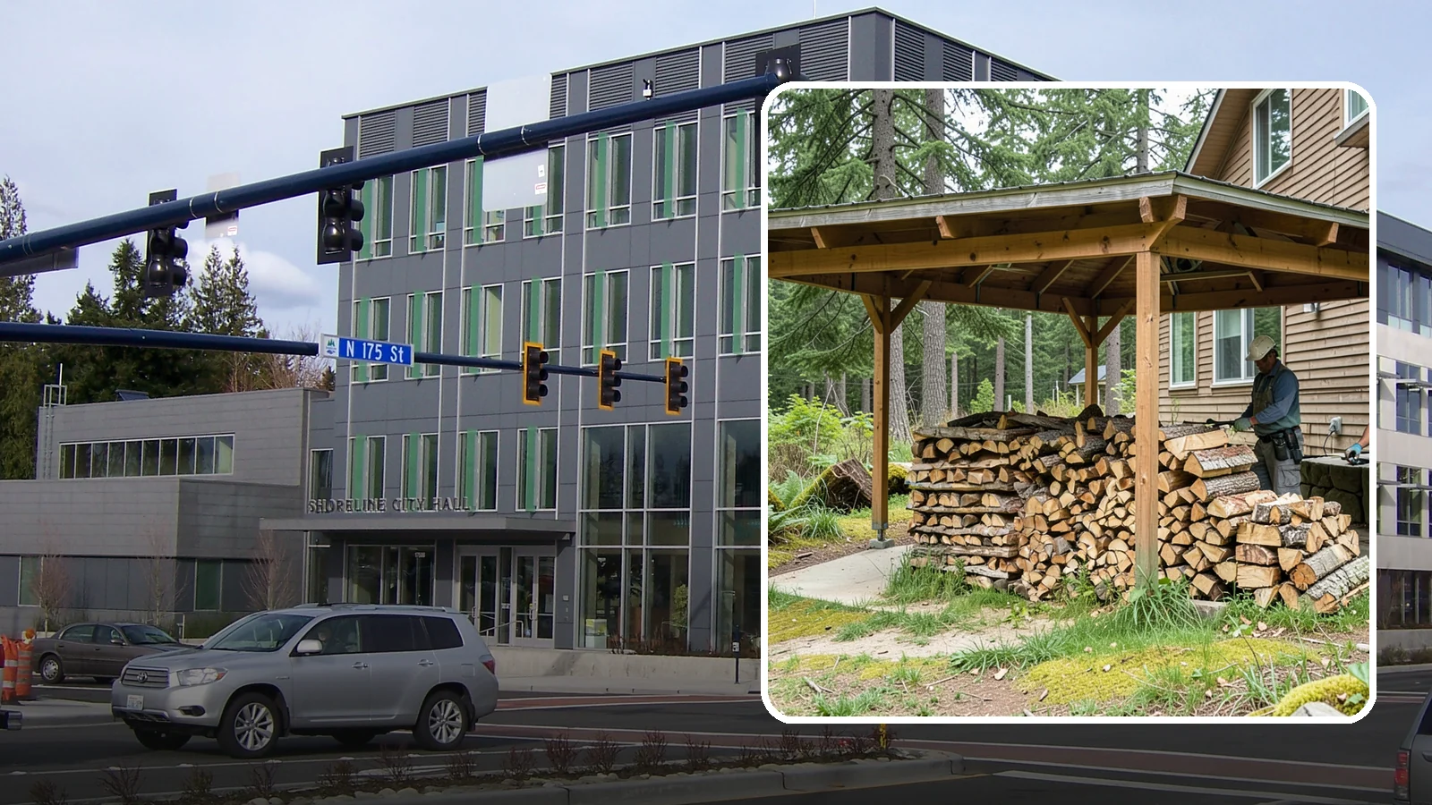 Outdoor Stacking in Shoreline, King County, WA - We stack your delivered firewood outdoors in stable, well-ventilated rows built to season fast and stand up to PNW weather.