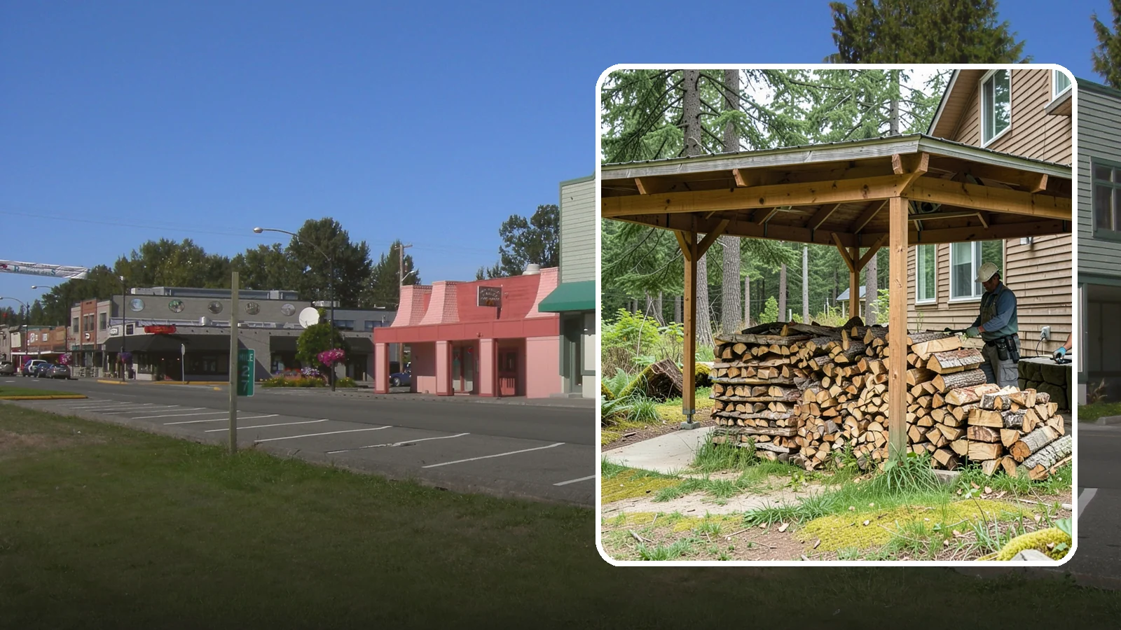 Outdoor Stacking in Snoqualmie, King County, WA - We stack your delivered firewood outdoors in stable, well-ventilated rows built to season fast and stand up to PNW weather.