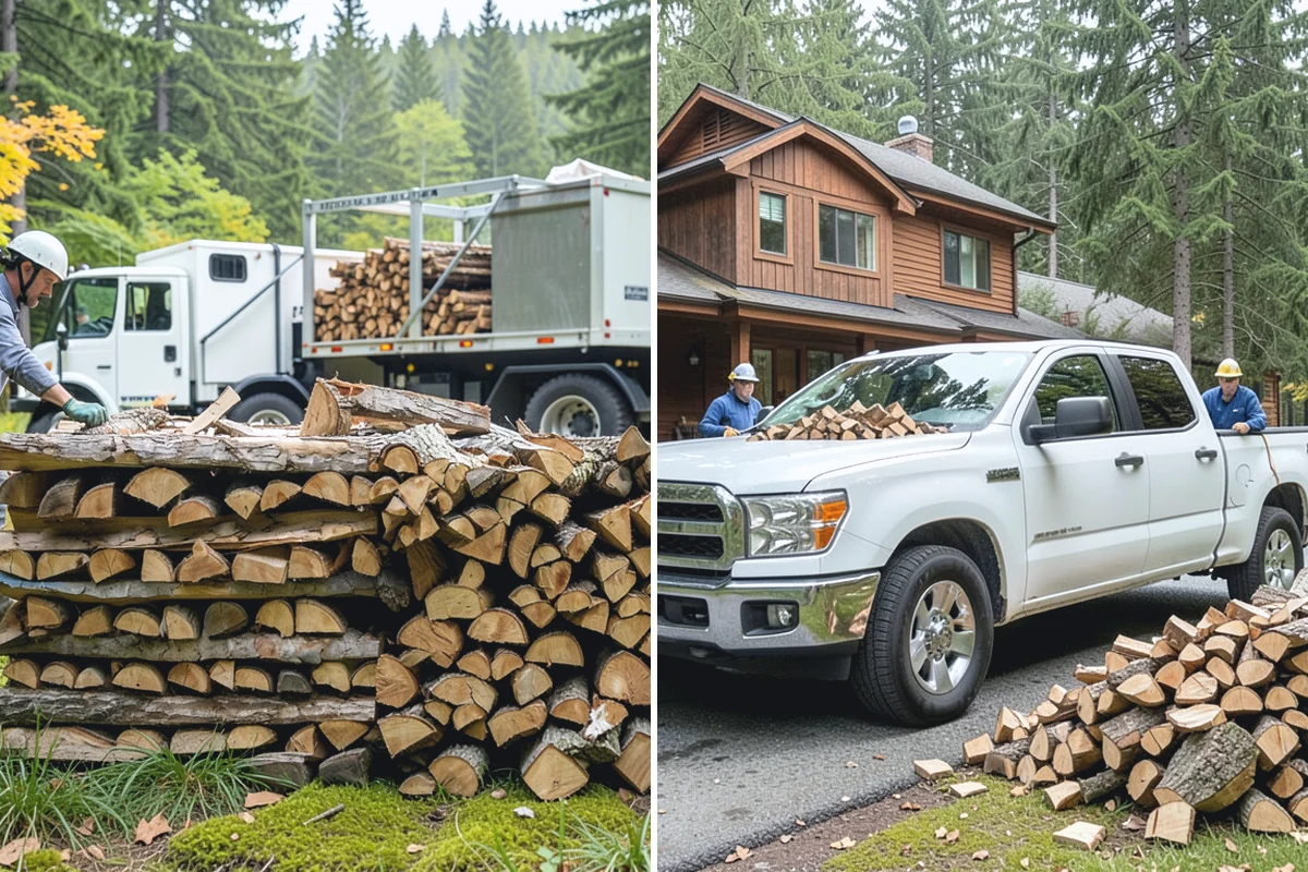 Outdoor Stacking in Woodinville, King County, WA - Deliver the ordered volume to your chosen spot