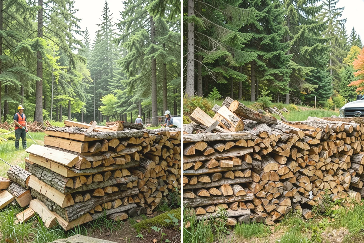 Outdoor Stacking in Yarrow Point, King County, WA - Deliver the ordered volume to your chosen spot