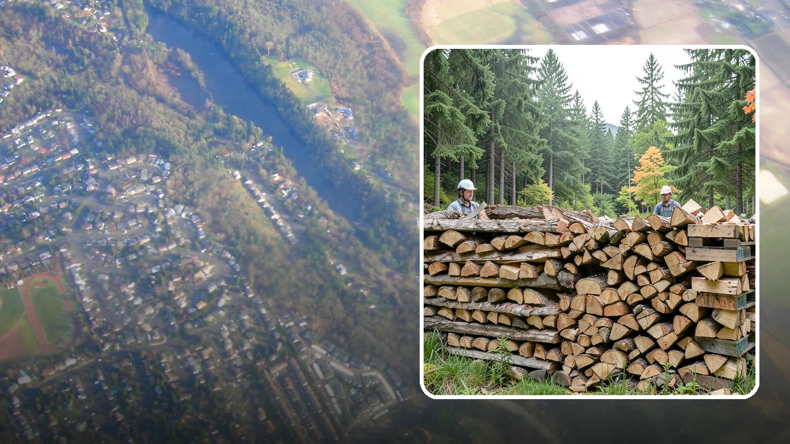 Palletized Firewood in Algona, King County, WA - Firewood stacked and secured on pallets for clean handling, easy storage, and forklift transfer.