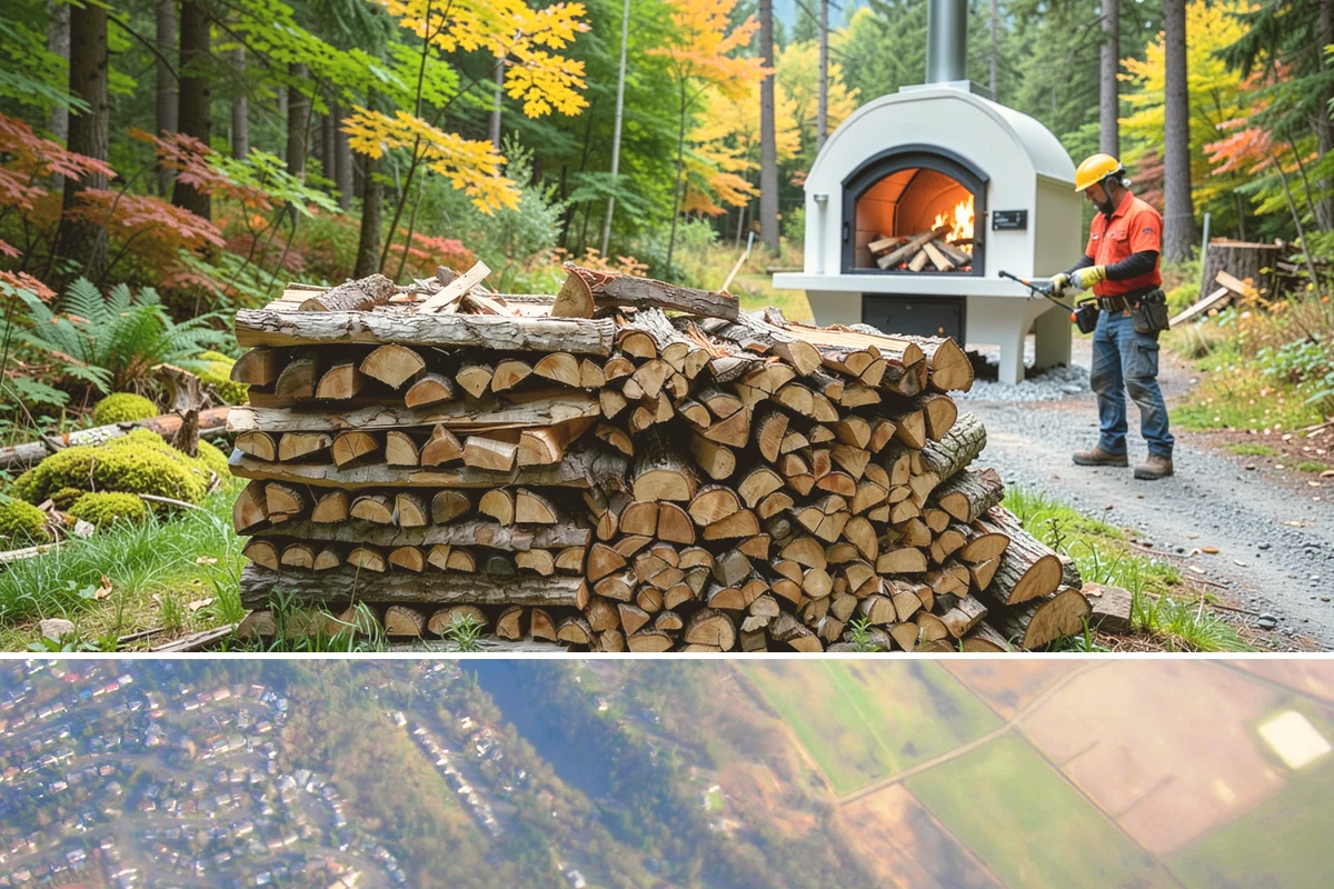 Palletized Firewood in Algona, King County, WA - Palletized orders are popular ahead of fall and winter when clean bulk storage matters most.