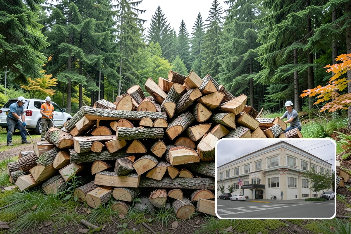 Palletized Firewood in Anacortes, Skagit County, WA - Clean, organized wood kept off wet ground