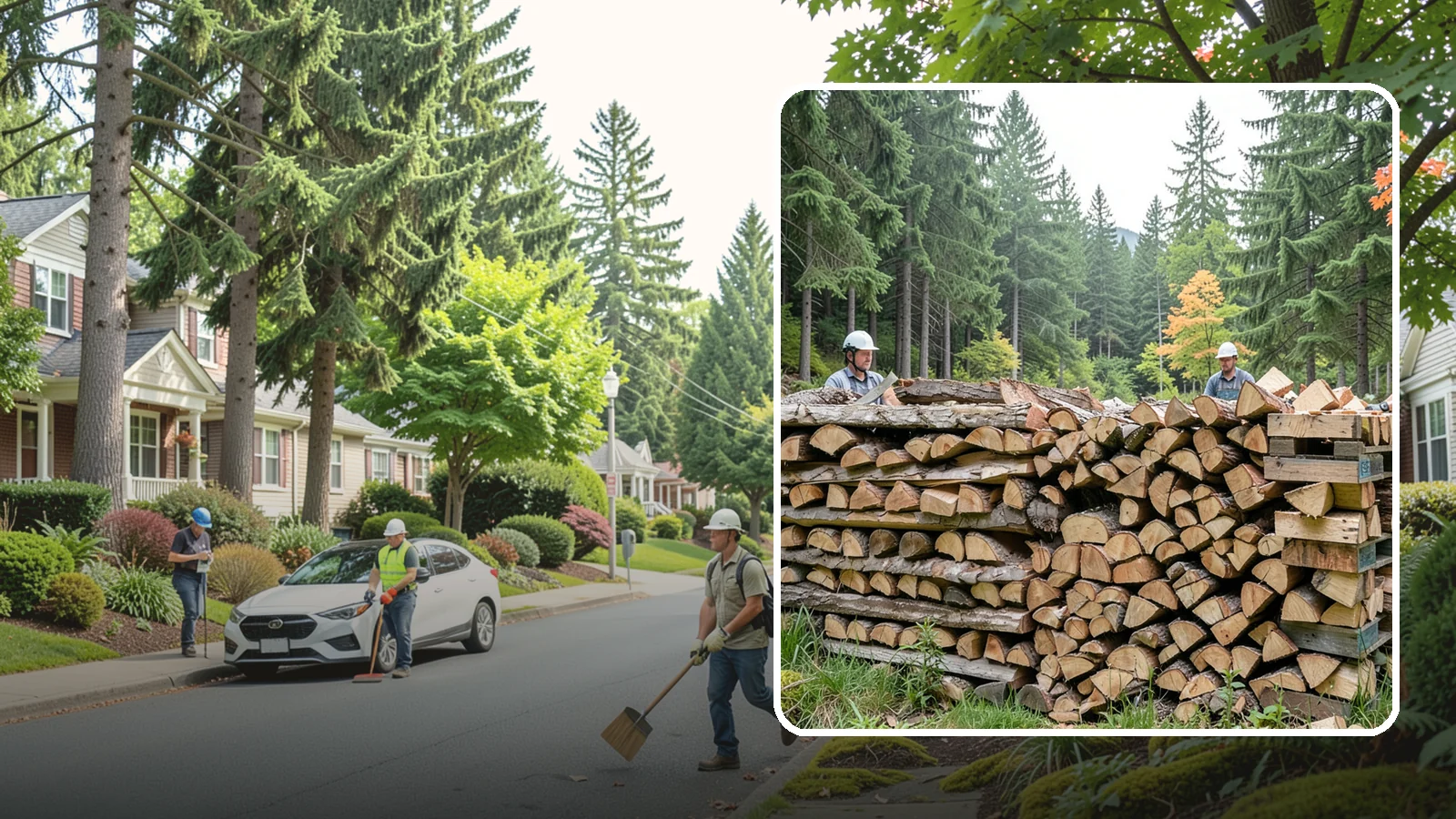 Palletized Firewood in Beaux Arts Village, King County, WA - Firewood stacked and secured on pallets for clean handling, easy storage, and forklift transfer.