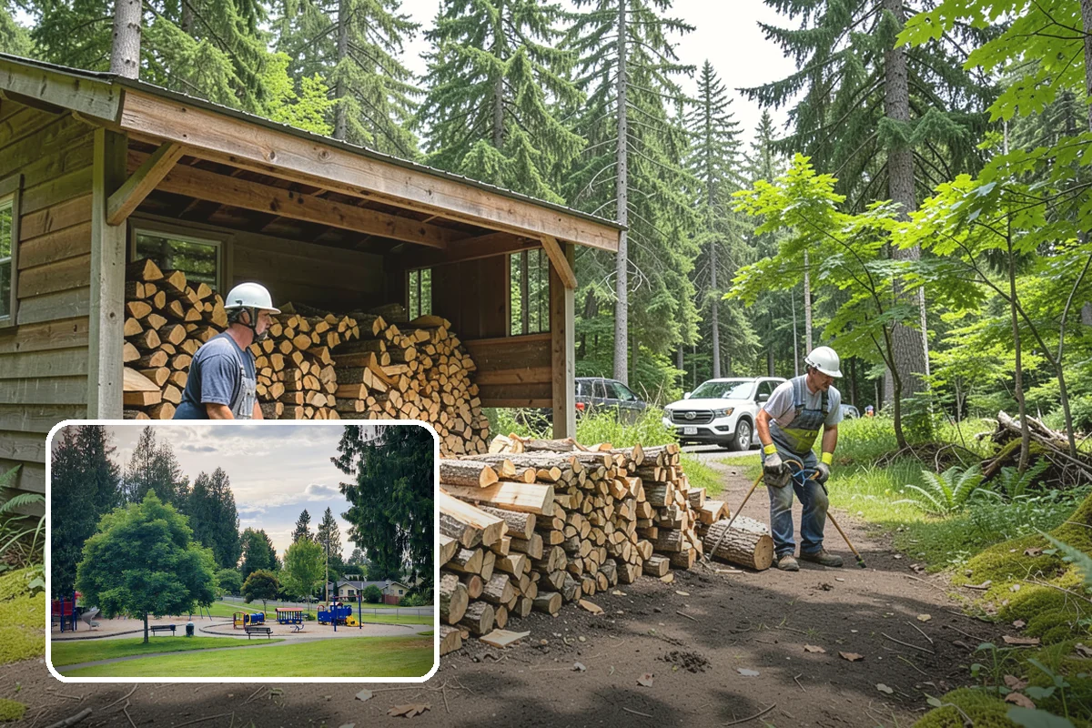 Palletized Firewood in Bonney Lake, Pierce County, WA - Clean, organized wood kept off wet ground