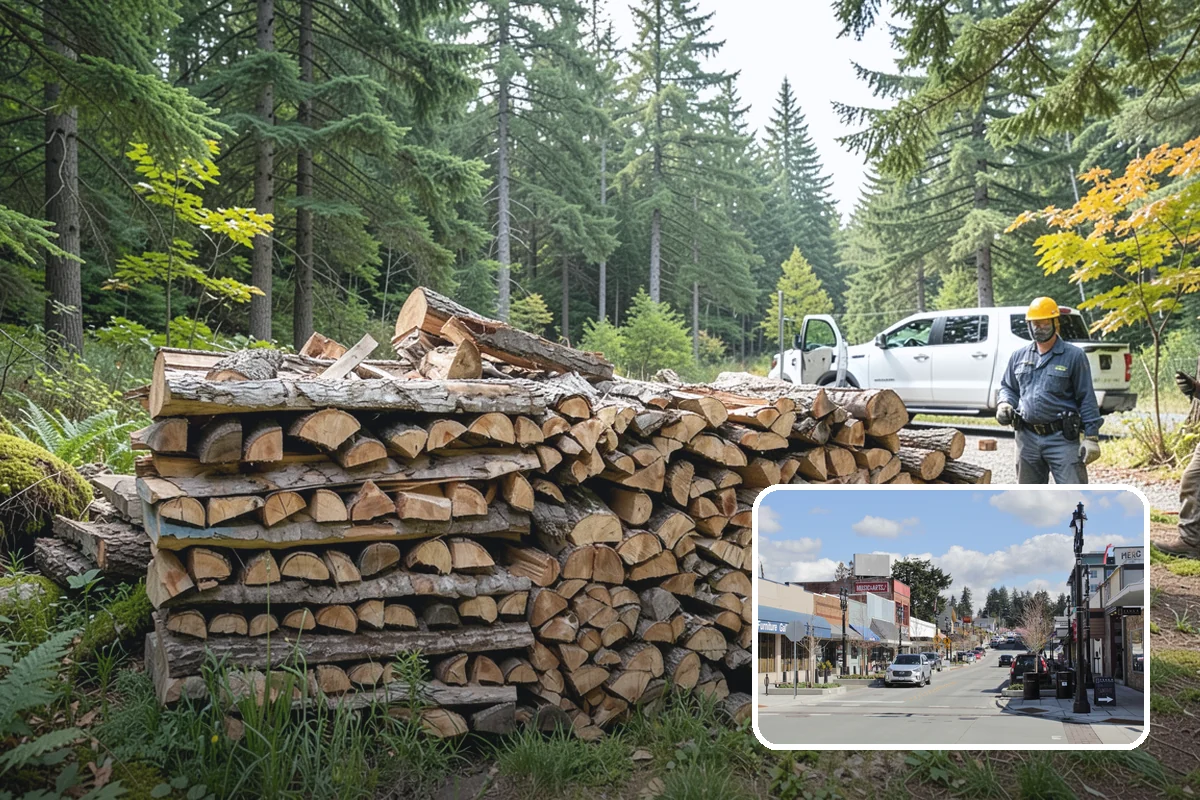 Palletized Firewood in Bothell, King County, WA - Clean, organized wood kept off wet ground