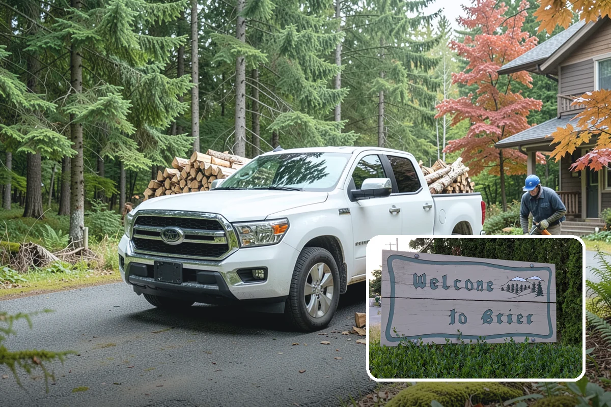 Palletized Firewood in Brier, Snohomish County, WA - Clean, organized wood kept off wet ground