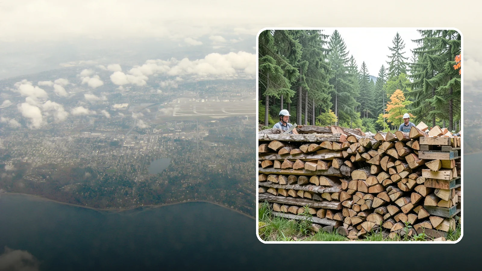 Palletized Firewood in Burien, King County, WA - Firewood stacked and secured on pallets for clean handling, easy storage, and forklift transfer.