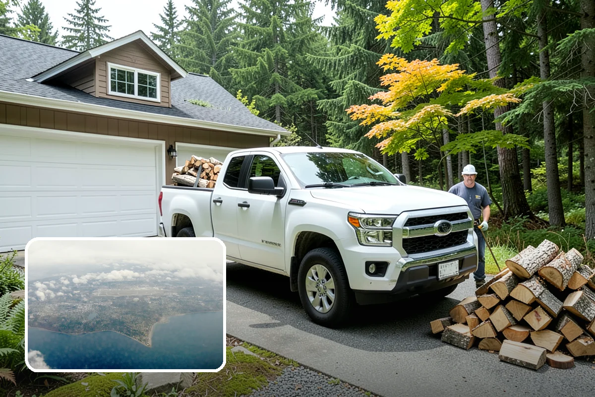 Palletized Firewood in Burien, King County, WA - Clean, organized wood kept off wet ground