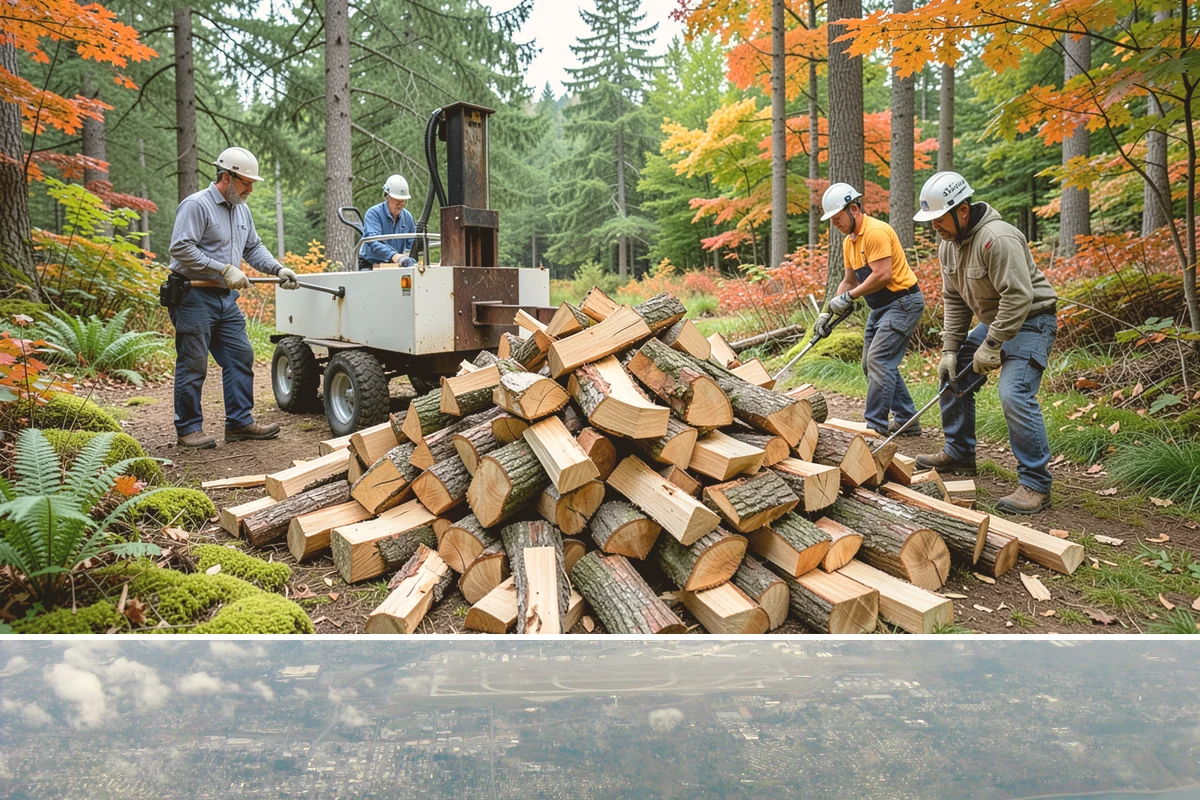 Palletized Firewood in Burien, King County, WA - Palletized orders are popular ahead of fall and winter when clean bulk storage matters most.