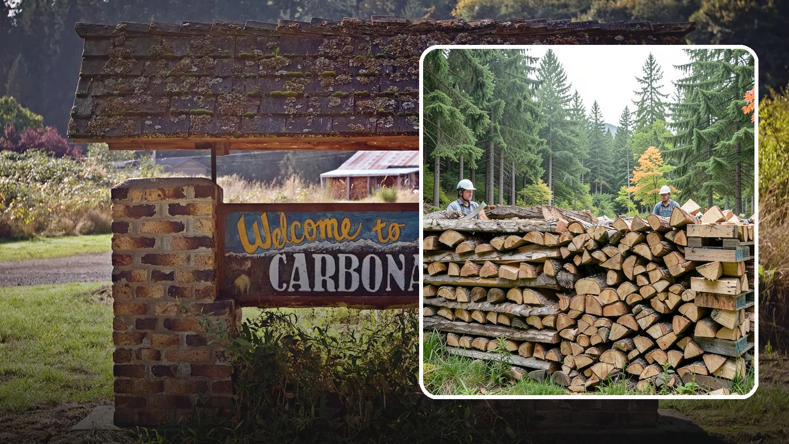 Palletized Firewood in Carbonado, Pierce County, WA - Firewood stacked and secured on pallets for clean handling, easy storage, and forklift transfer.
