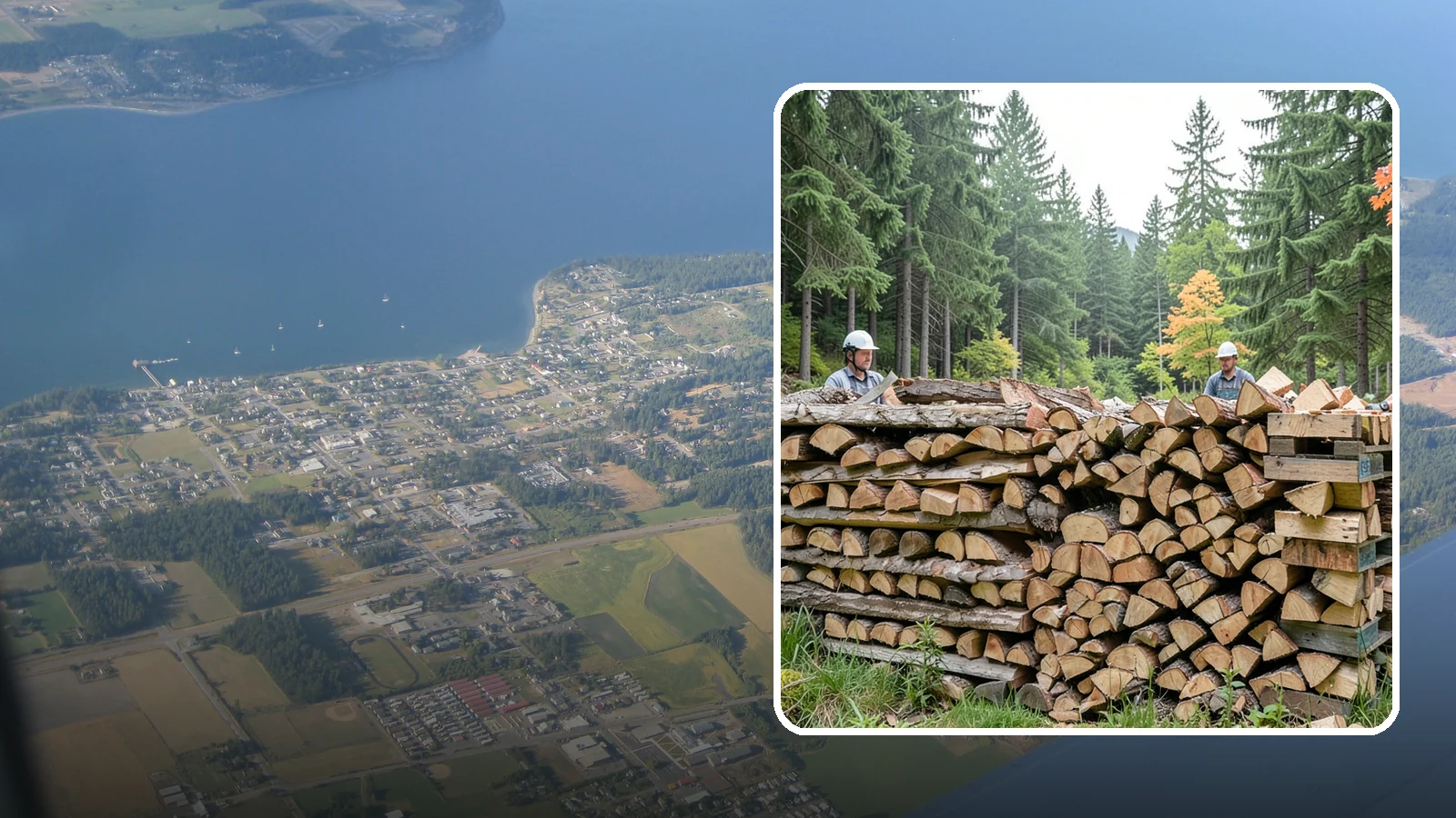 Palletized Firewood in Coupeville, Island County, WA - Firewood stacked and secured on pallets for clean handling, easy storage, and forklift transfer.
