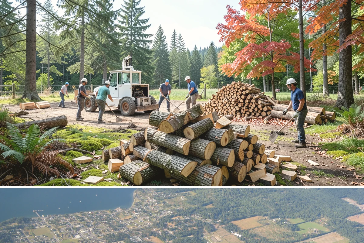 Palletized Firewood in Coupeville, Island County, WA - Palletized orders are popular ahead of fall and winter when clean bulk storage matters most.