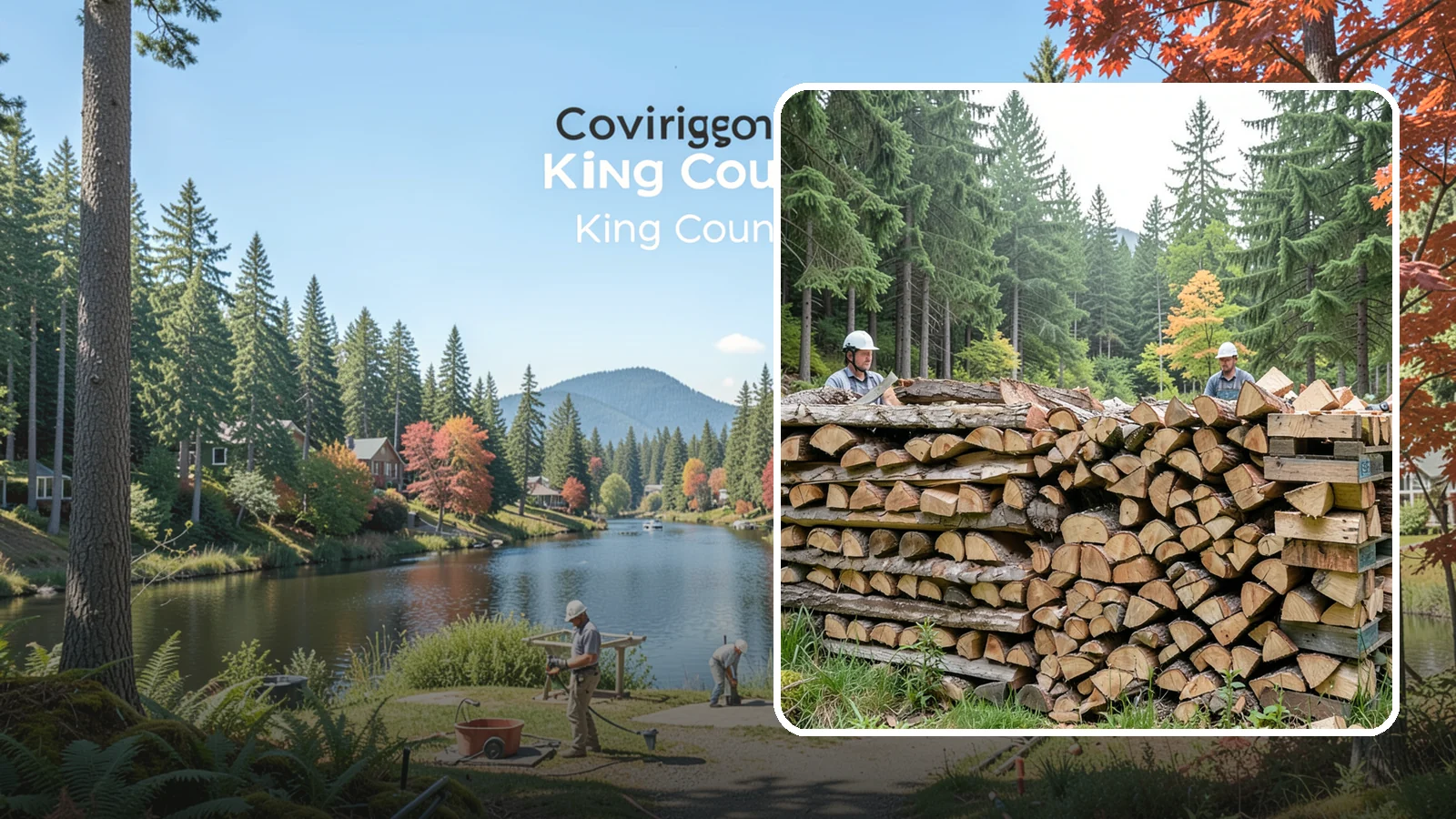 Palletized Firewood in Covington, King County, WA - Firewood stacked and secured on pallets for clean handling, easy storage, and forklift transfer.