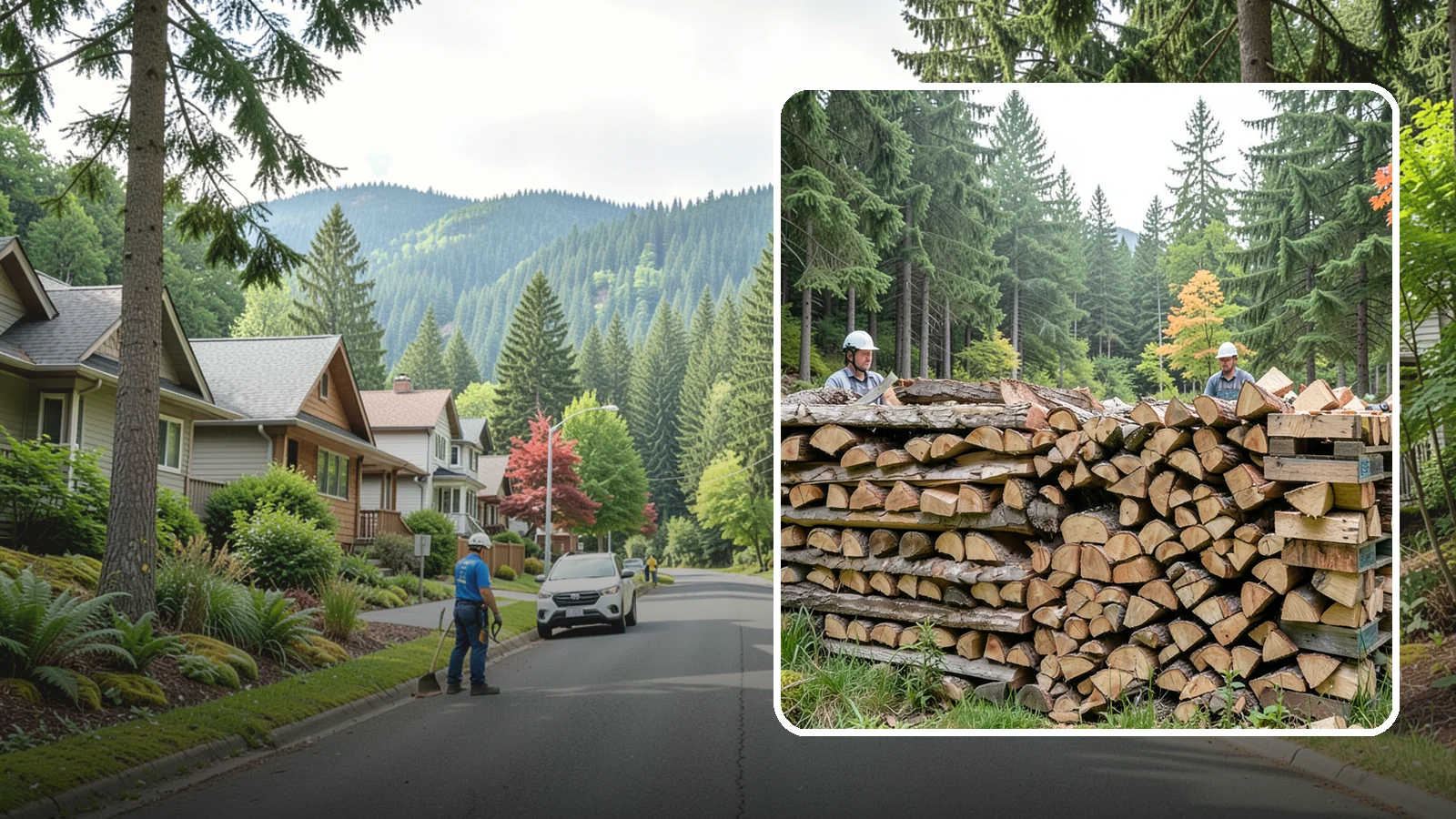 Palletized Firewood in Darrington, WA - Firewood stacked and secured on pallets for clean handling, easy storage, and forklift transfer.