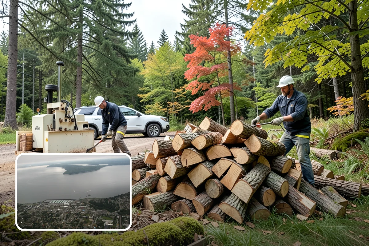 Palletized Firewood in Des Moines, King County, WA - Clean, organized wood kept off wet ground