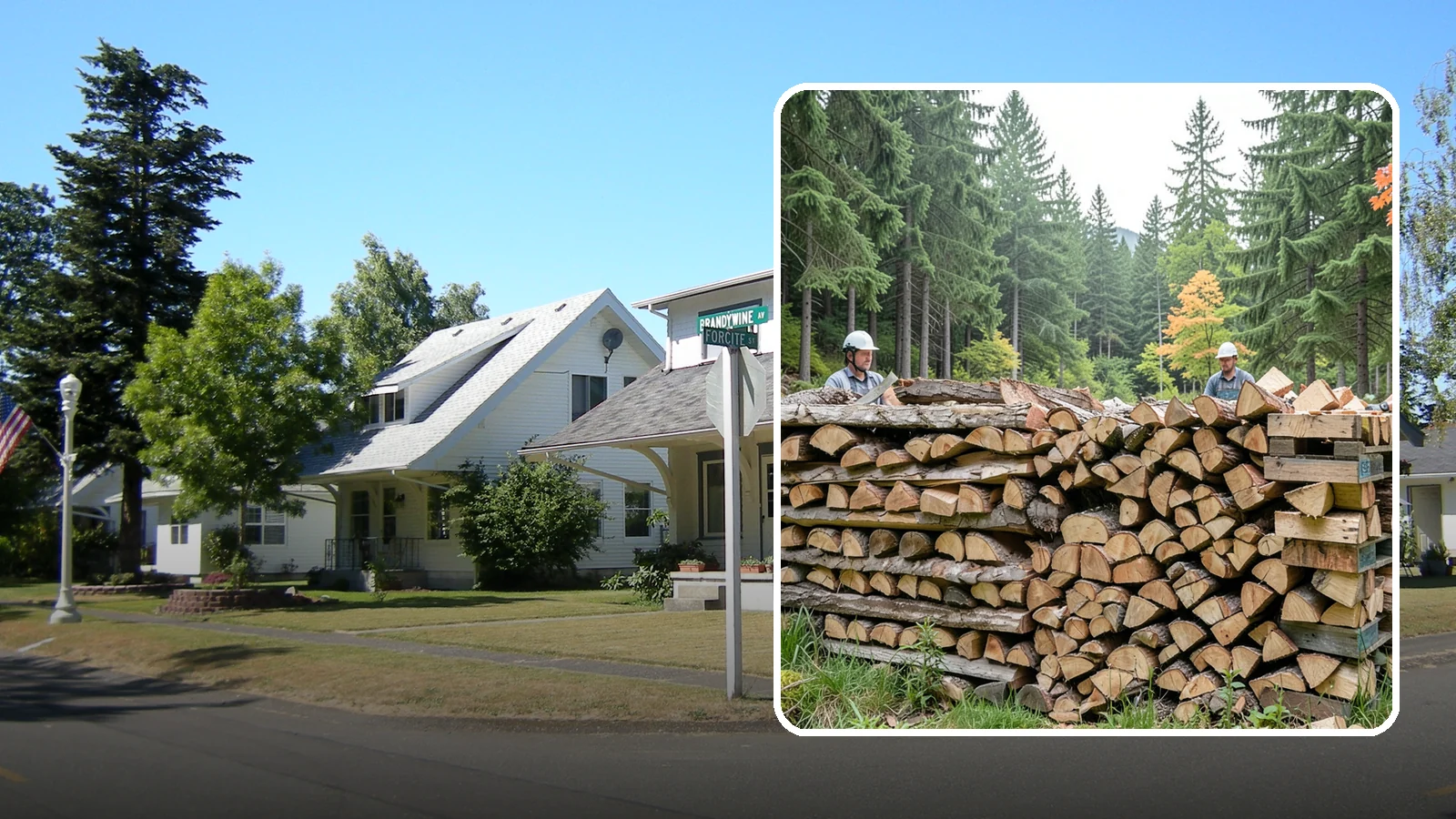 Palletized Firewood in DuPont, Pierce County, WA - Firewood stacked and secured on pallets for clean handling, easy storage, and forklift transfer.