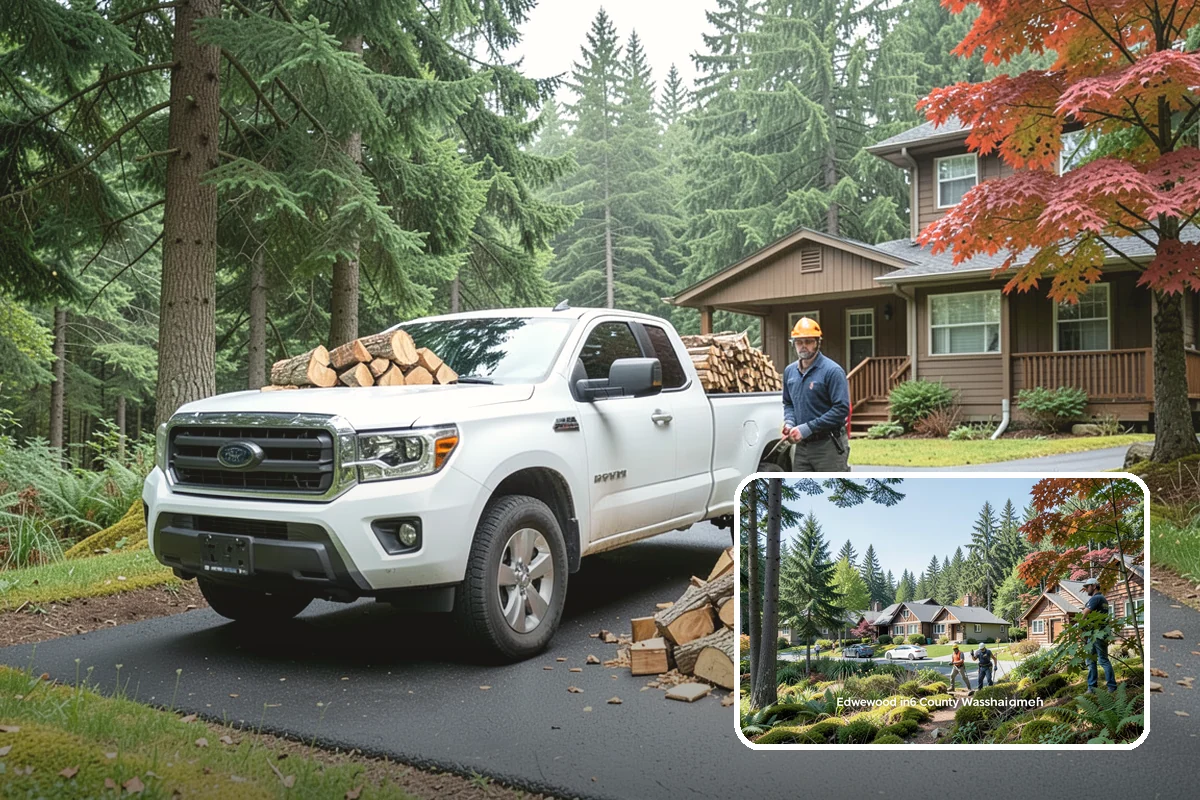 Palletized Firewood in Edgewood, WA - Clean, organized wood kept off wet ground