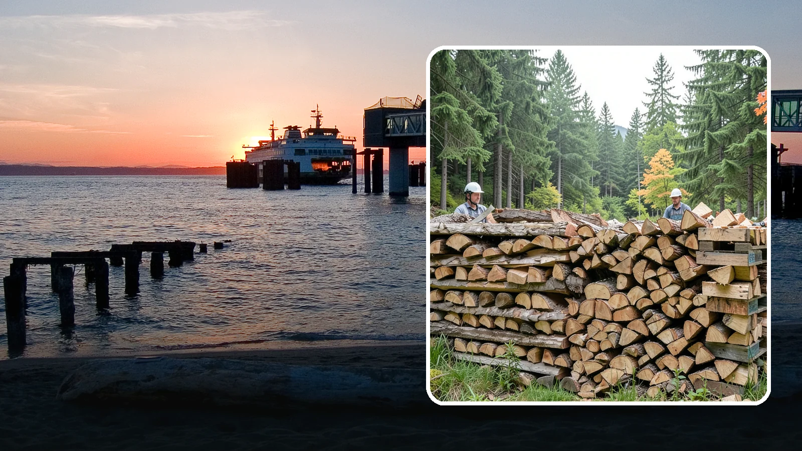Palletized Firewood in Edmonds, Snohomish County, WA - Firewood stacked and secured on pallets for clean handling, easy storage, and forklift transfer.