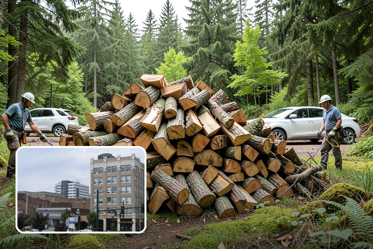 Palletized Firewood in Everett, Snohomish County, WA - Clean, organized wood kept off wet ground