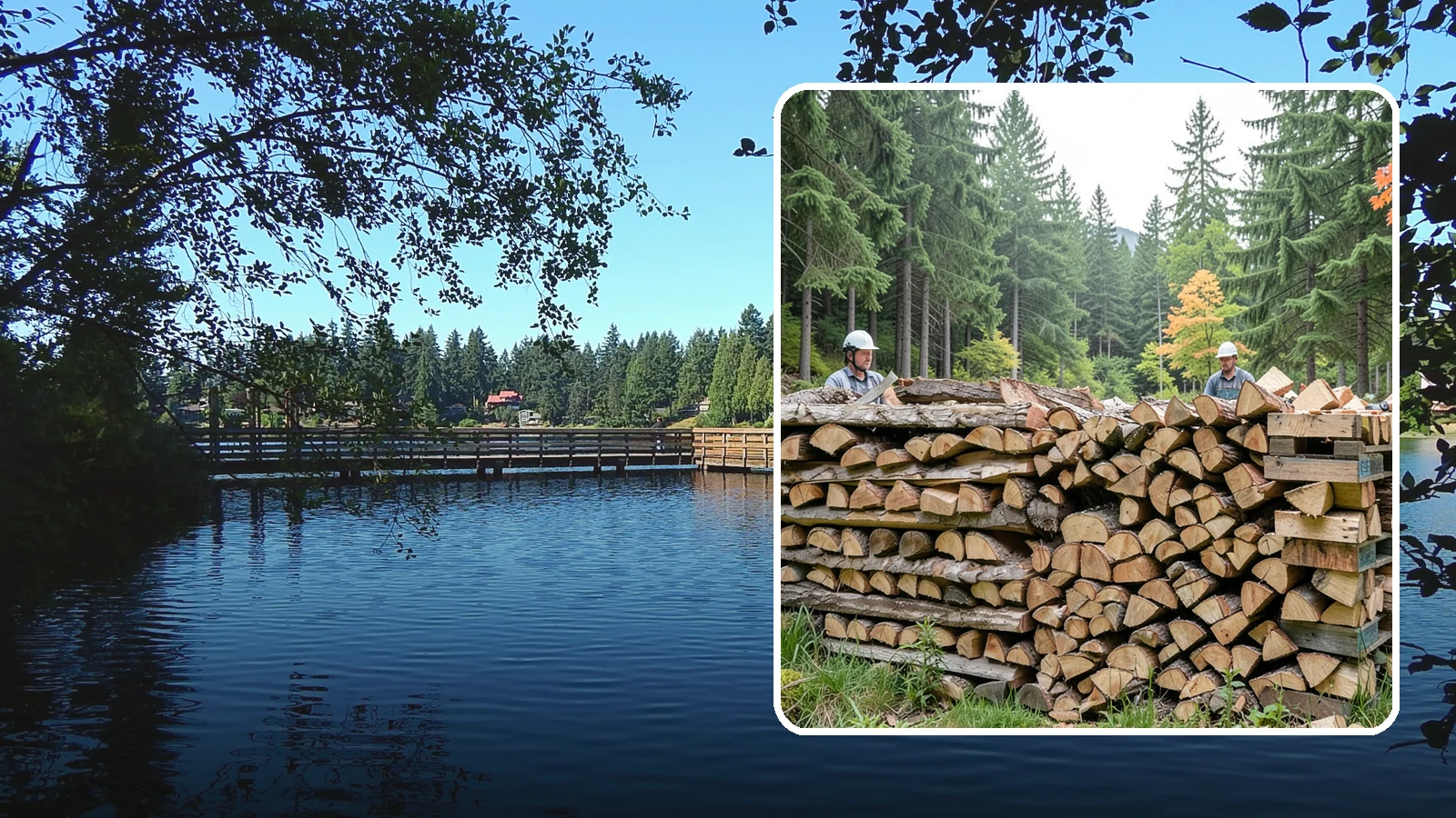 Palletized Firewood in Federal Way, King County, WA - Firewood stacked and secured on pallets for clean handling, easy storage, and forklift transfer.