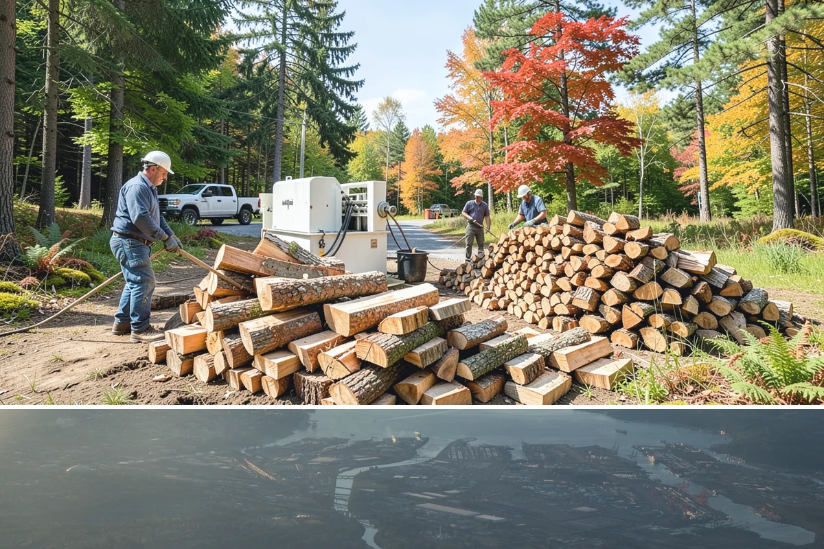 Palletized Firewood in Fife, Pierce County, WA - Palletized orders are popular ahead of fall and winter when clean bulk storage matters most.