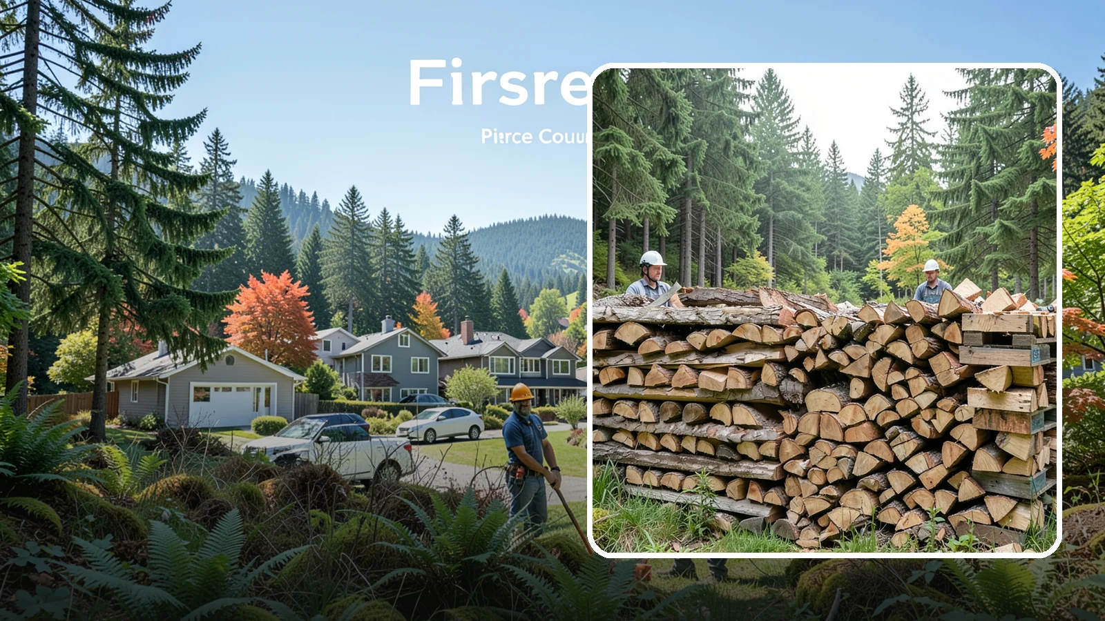 Palletized Firewood in Fircrest, Pierce County, WA - Firewood stacked and secured on pallets for clean handling, easy storage, and forklift transfer.