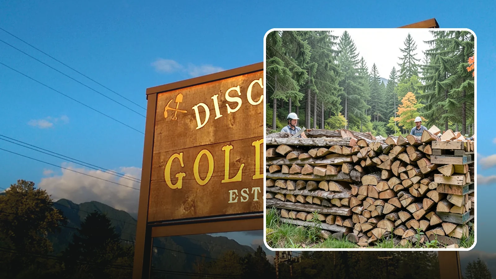 Palletized Firewood in Gold Bar, Snohomish County, WA - Firewood stacked and secured on pallets for clean handling, easy storage, and forklift transfer.