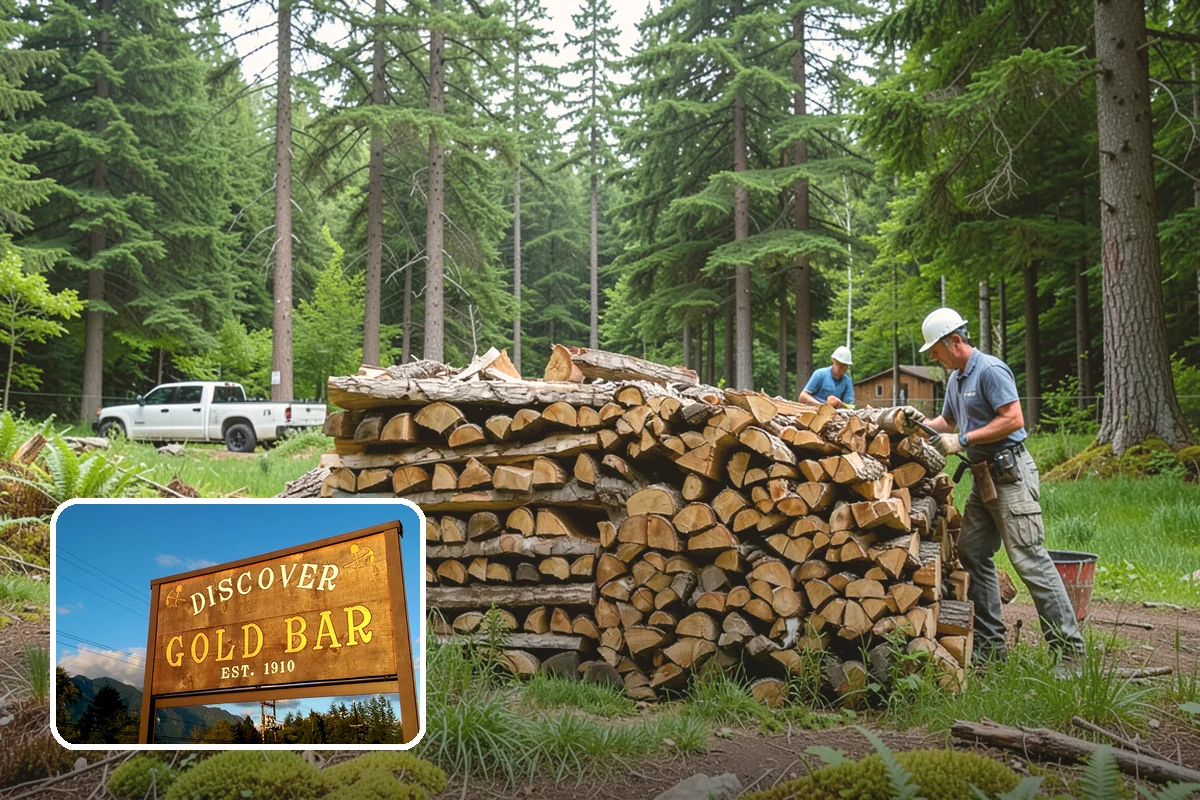 Palletized Firewood in Gold Bar, Snohomish County, WA - Clean, organized wood kept off wet ground