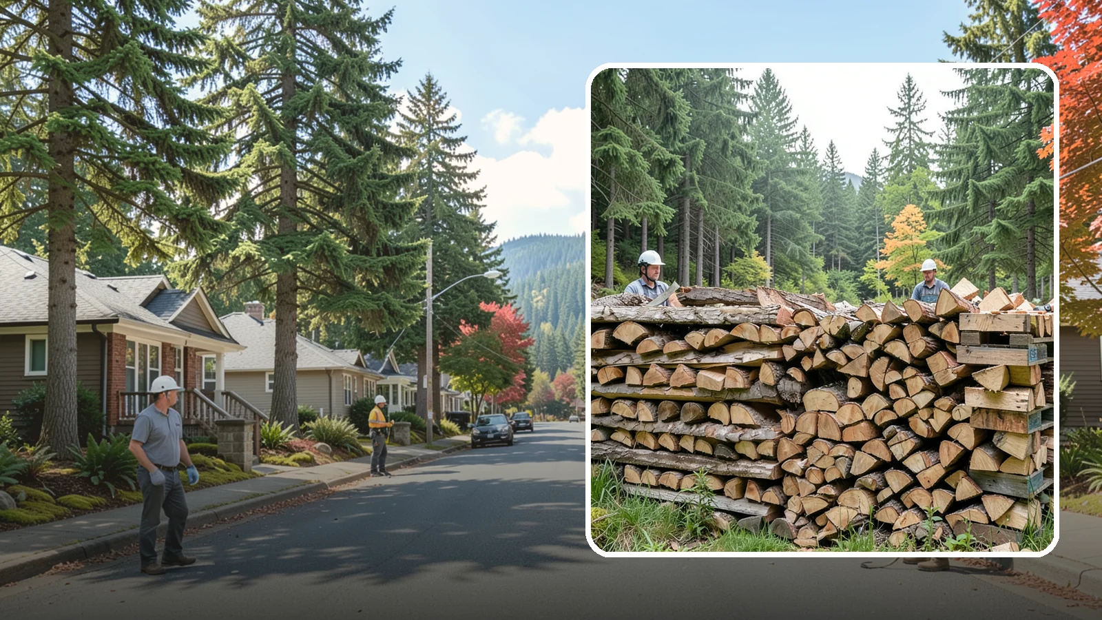 Palletized Firewood in Hunts Point, King County, WA - Firewood stacked and secured on pallets for clean handling, easy storage, and forklift transfer.