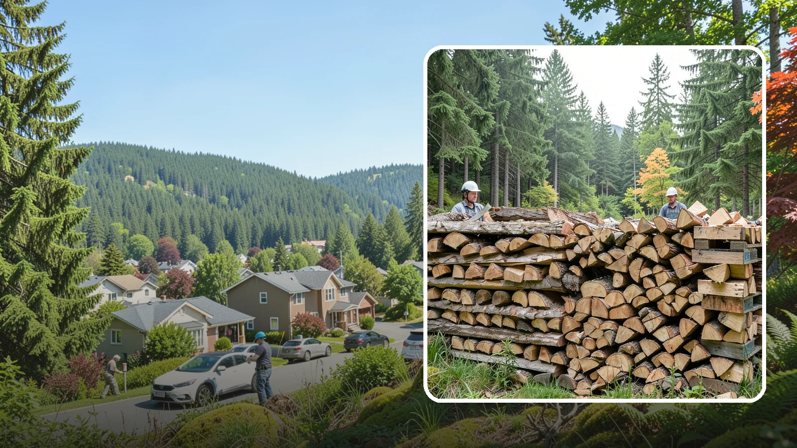 Palletized Firewood in Index, Snohomish County, WA - Firewood stacked and secured on pallets for clean handling, easy storage, and forklift transfer.